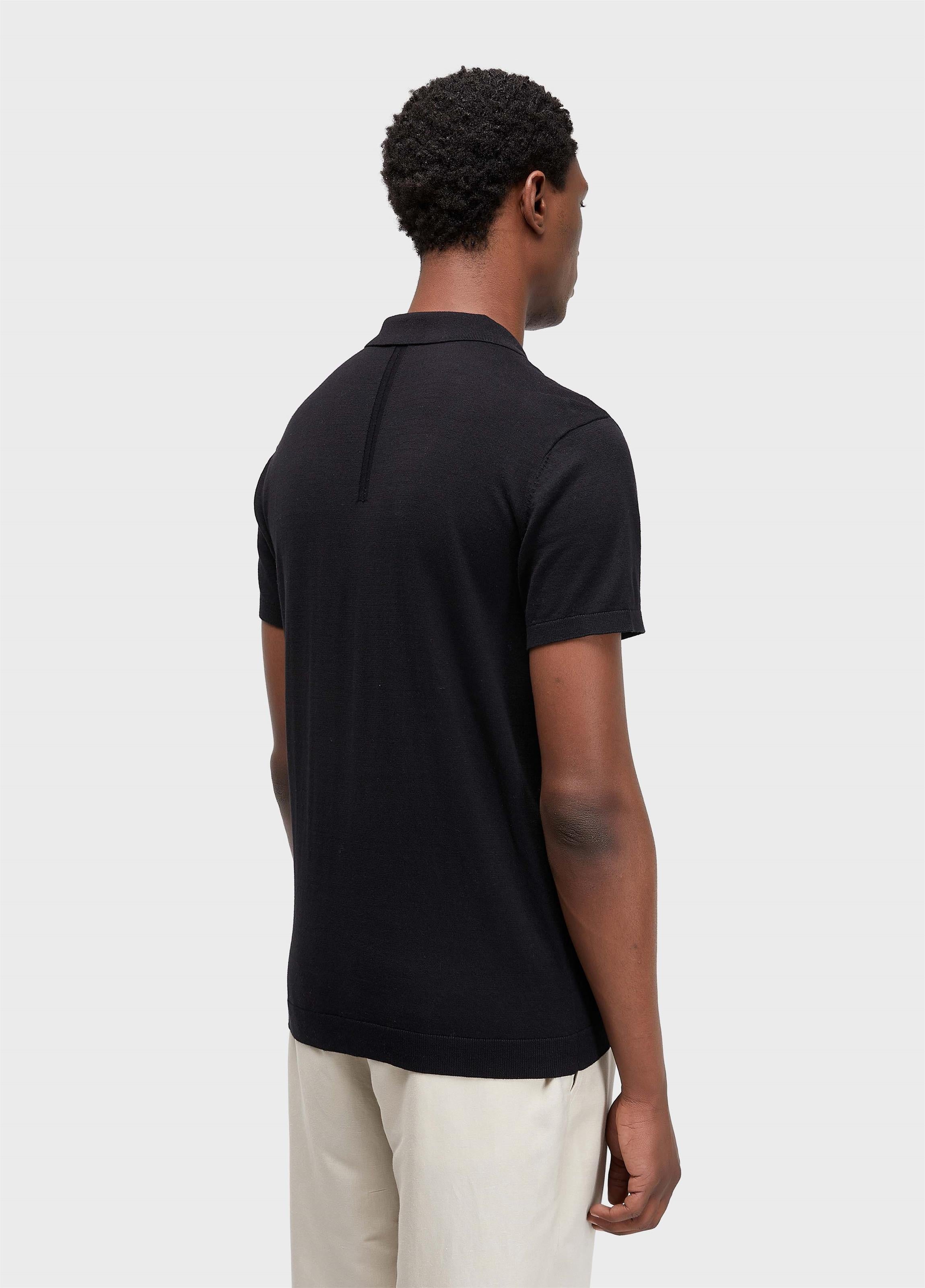 MENS CLASSIC COTTON POLO SHIRT PRETO