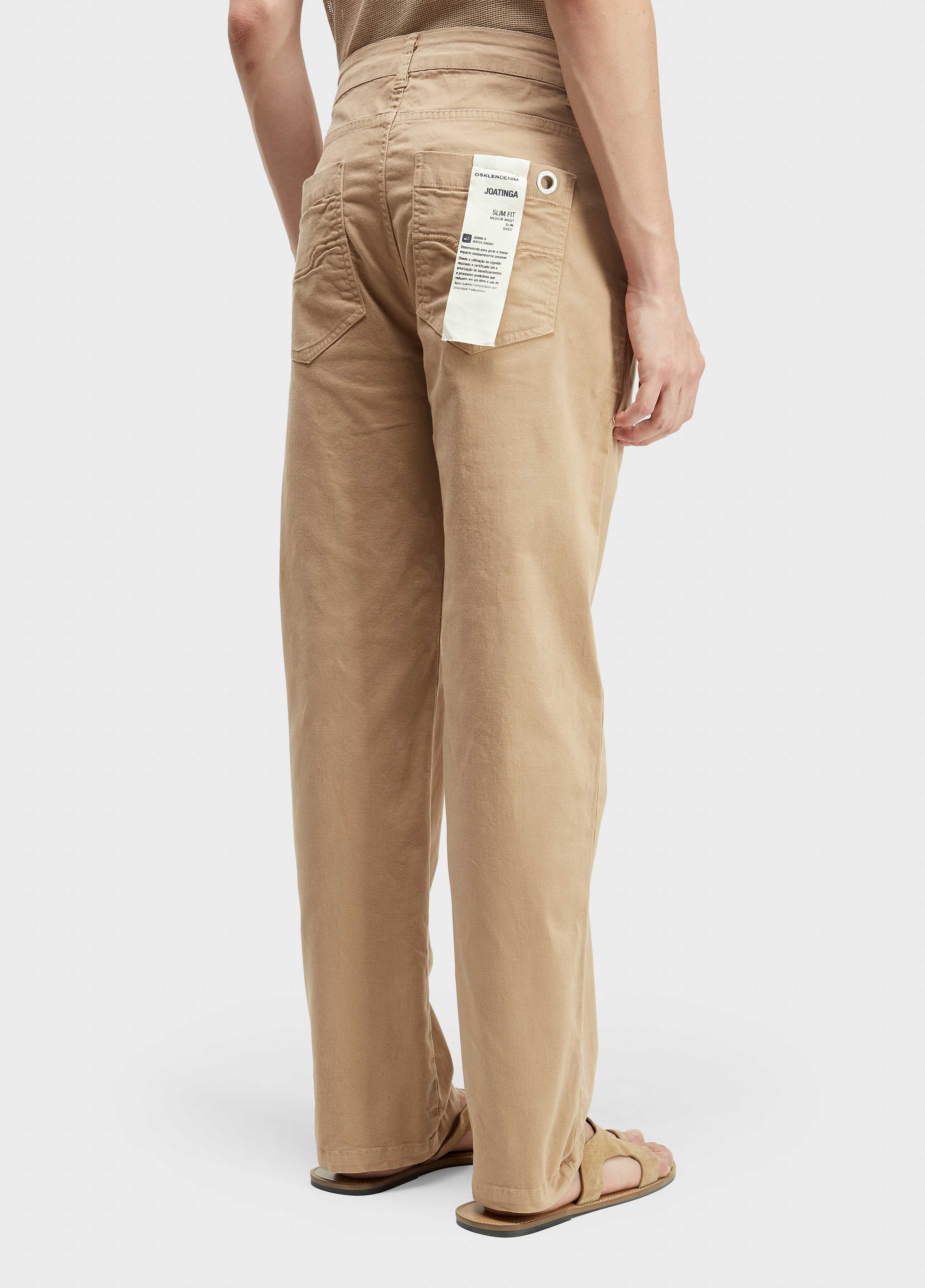 CALCA DENIM E-COLOR CAQUI