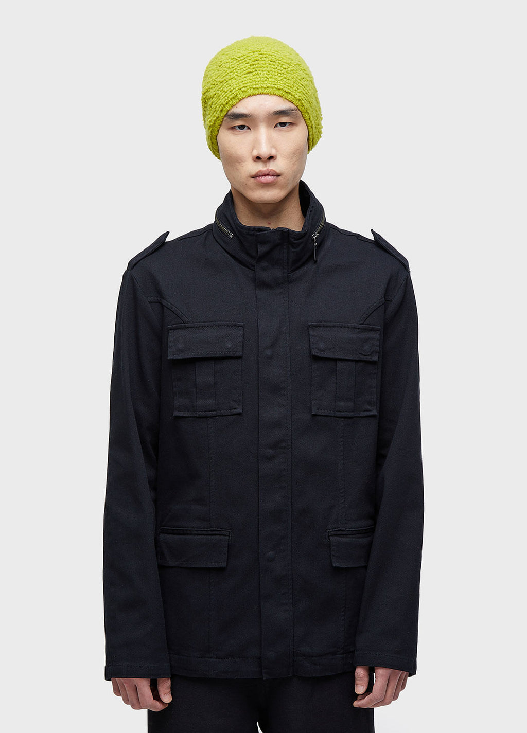 PARKA MASC POCKETS GOLA ALTA PRETO