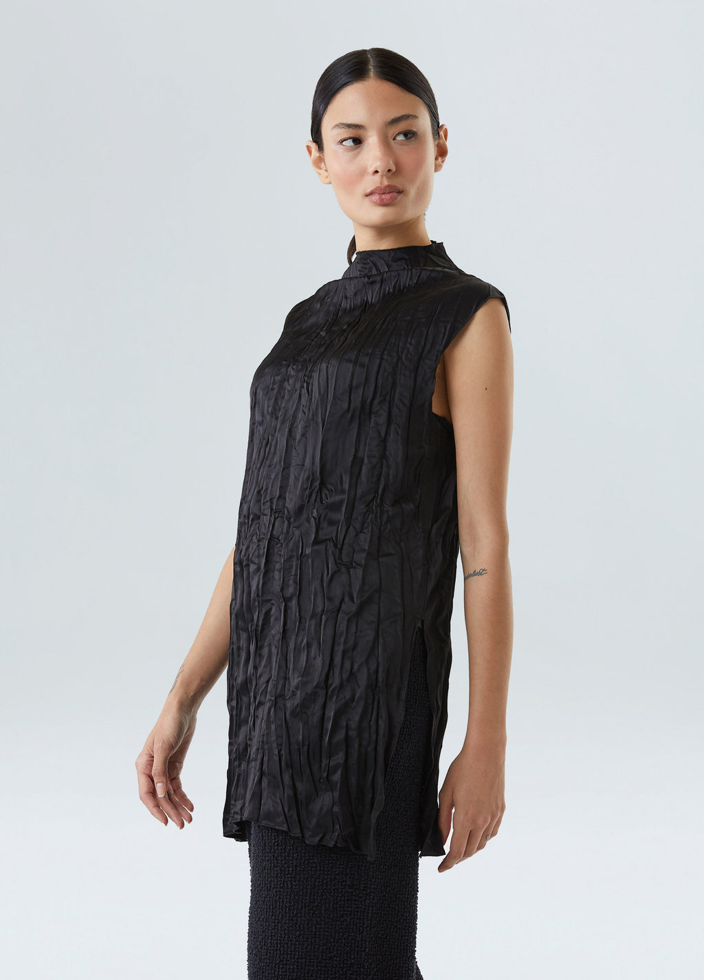 BLUSA WRINKLED SATIN