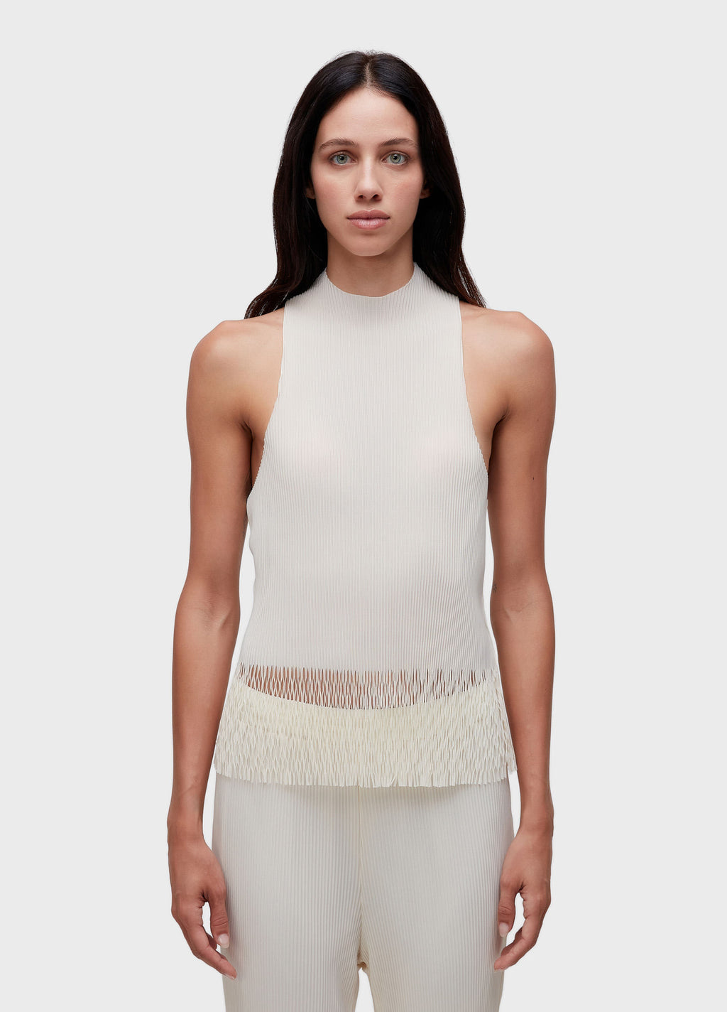 BLUSA RAGLAN GOLA PLISSE OFF-WHITE