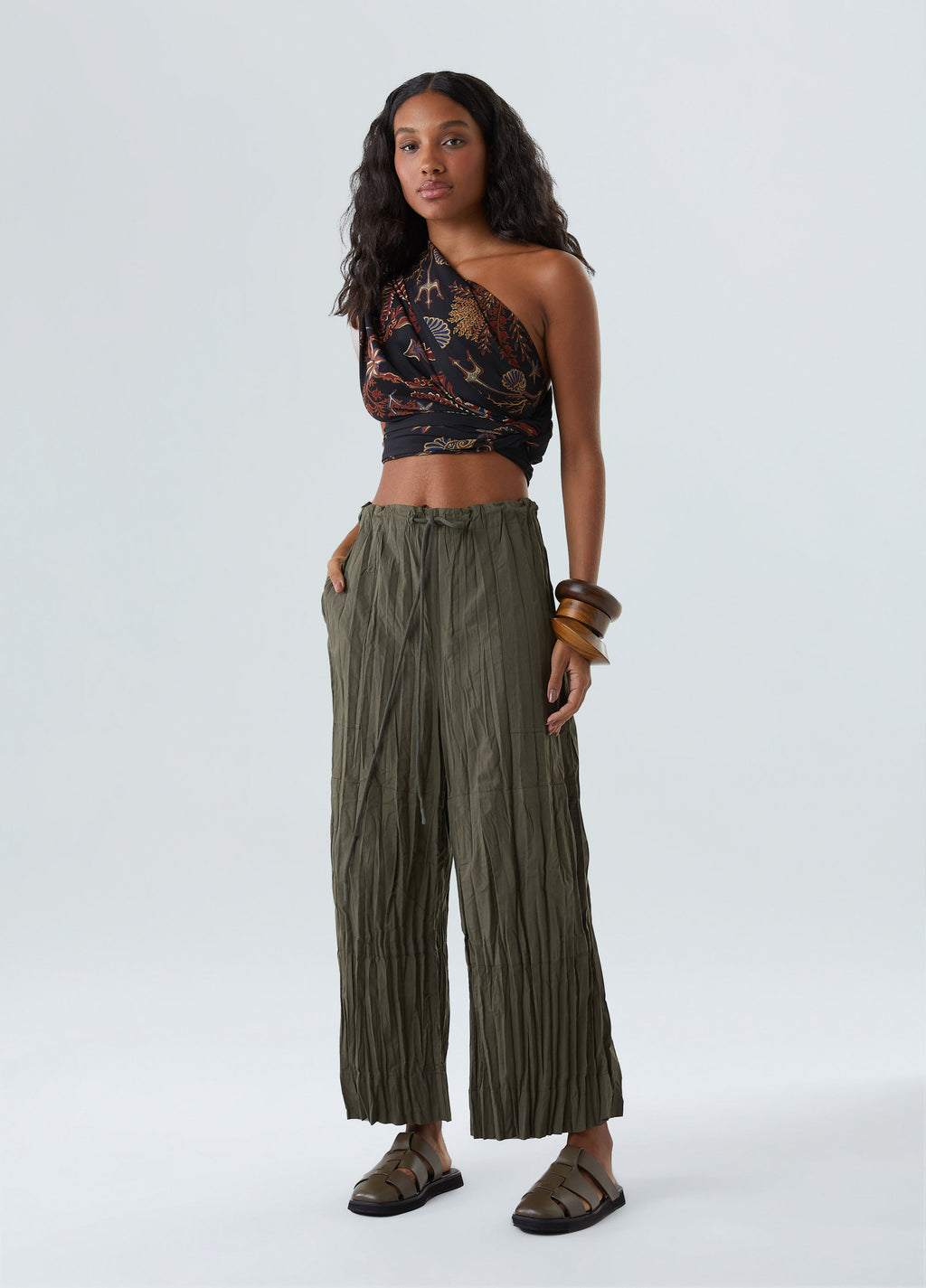 CALÇA TRICOLINE WRINKLED