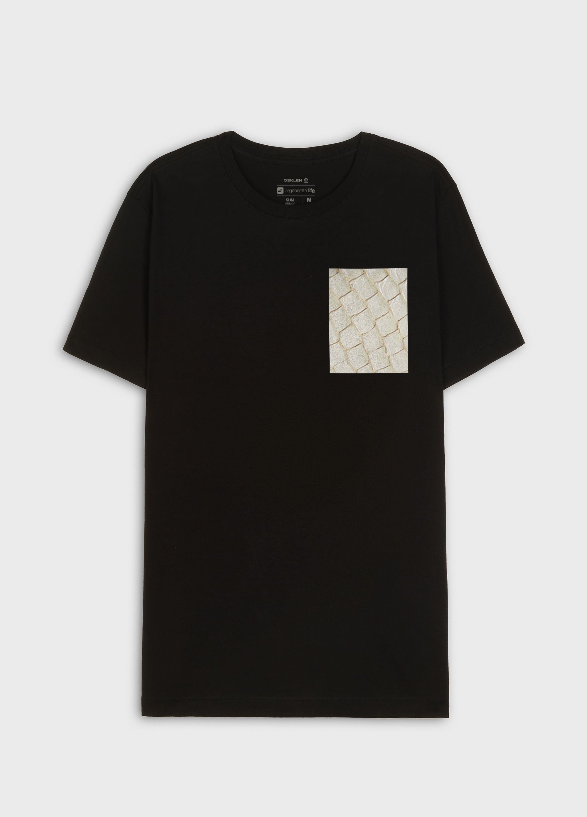 T-SHIRT VINTAGE ESCAMAS MC PRETO
