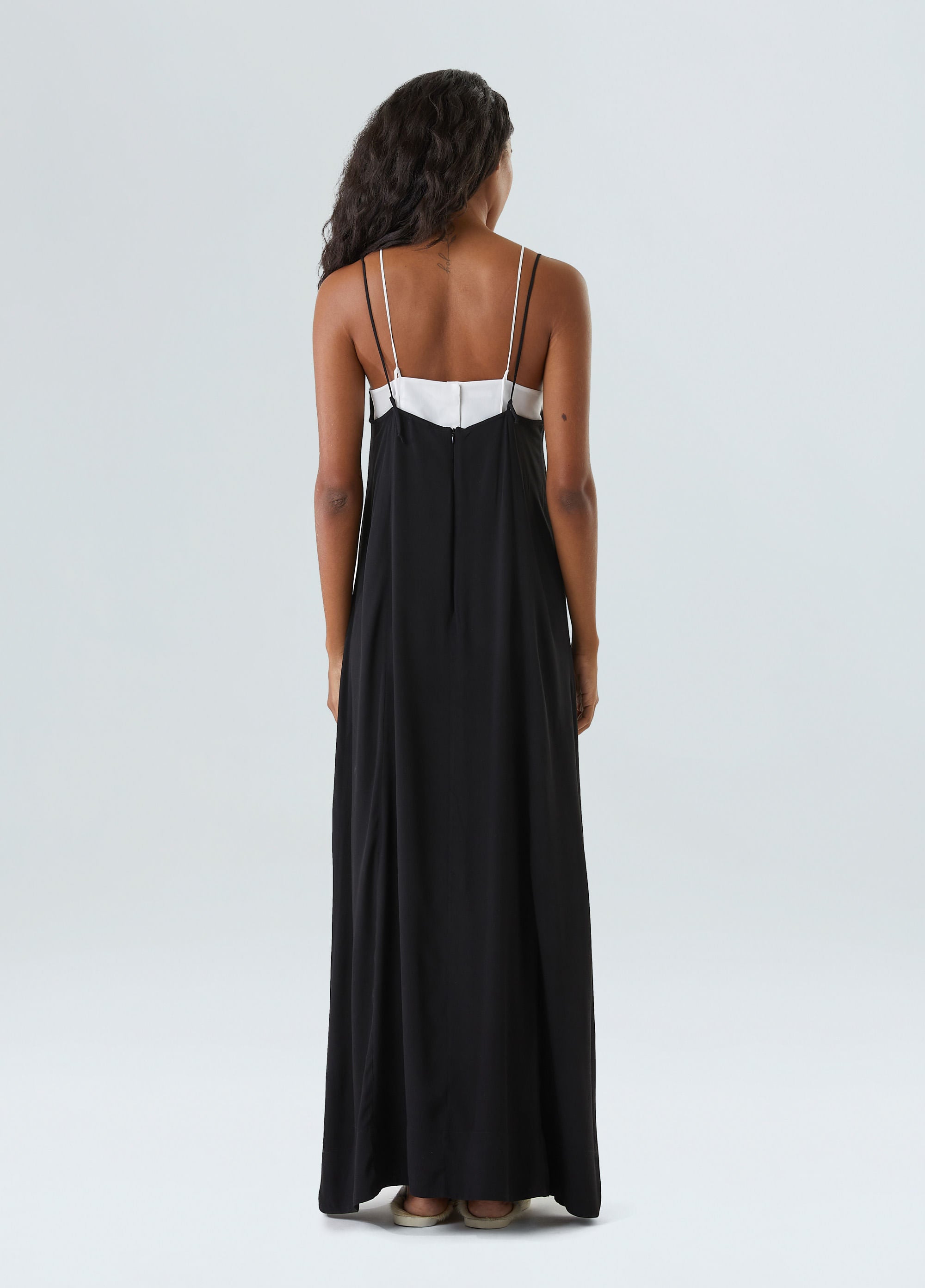 VESTIDO SOBREPOSIÇÃO ALÇAS MIDI
