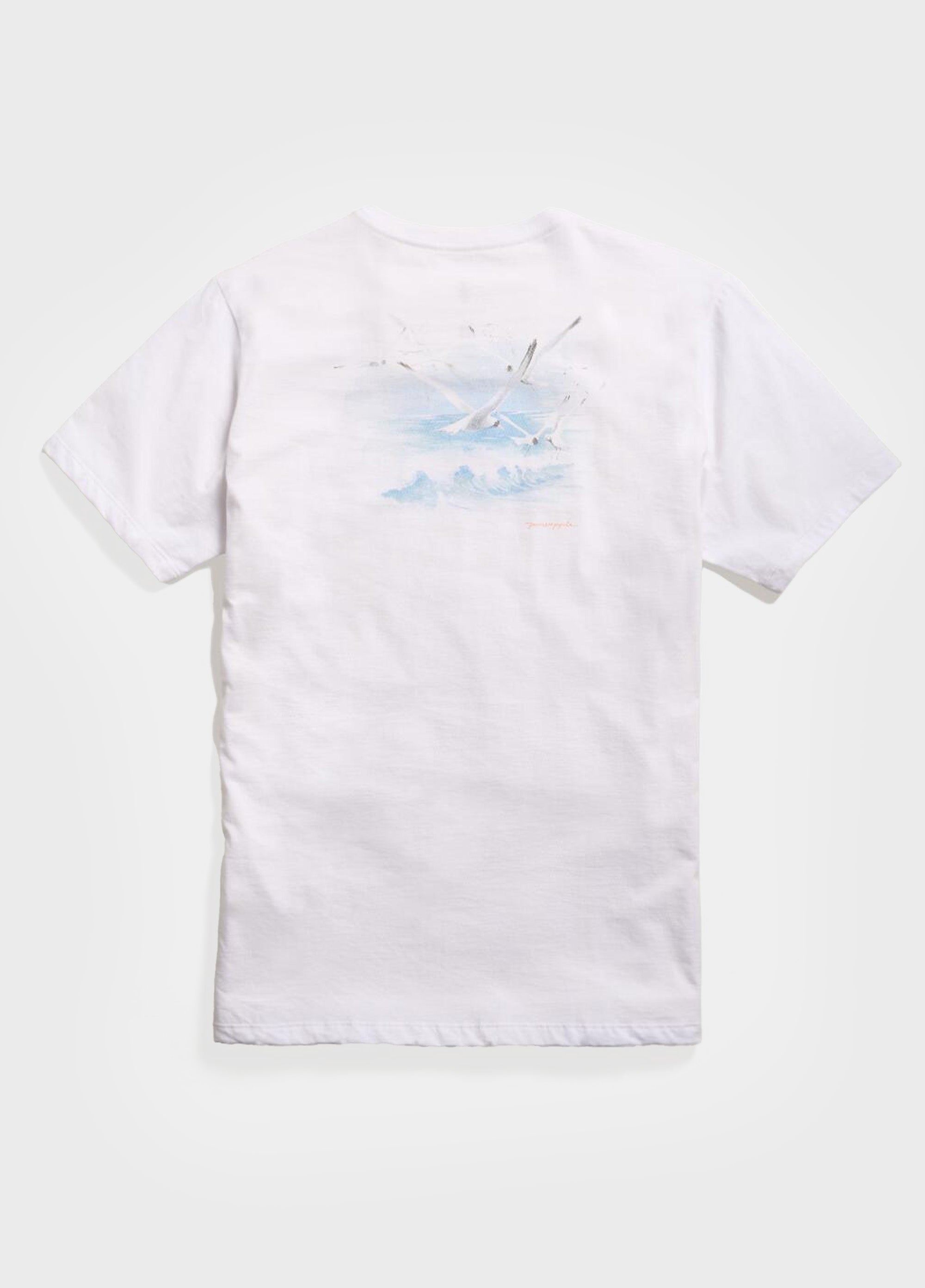 T-SHIRT AQUARELA GAIVOTAS BRANCO