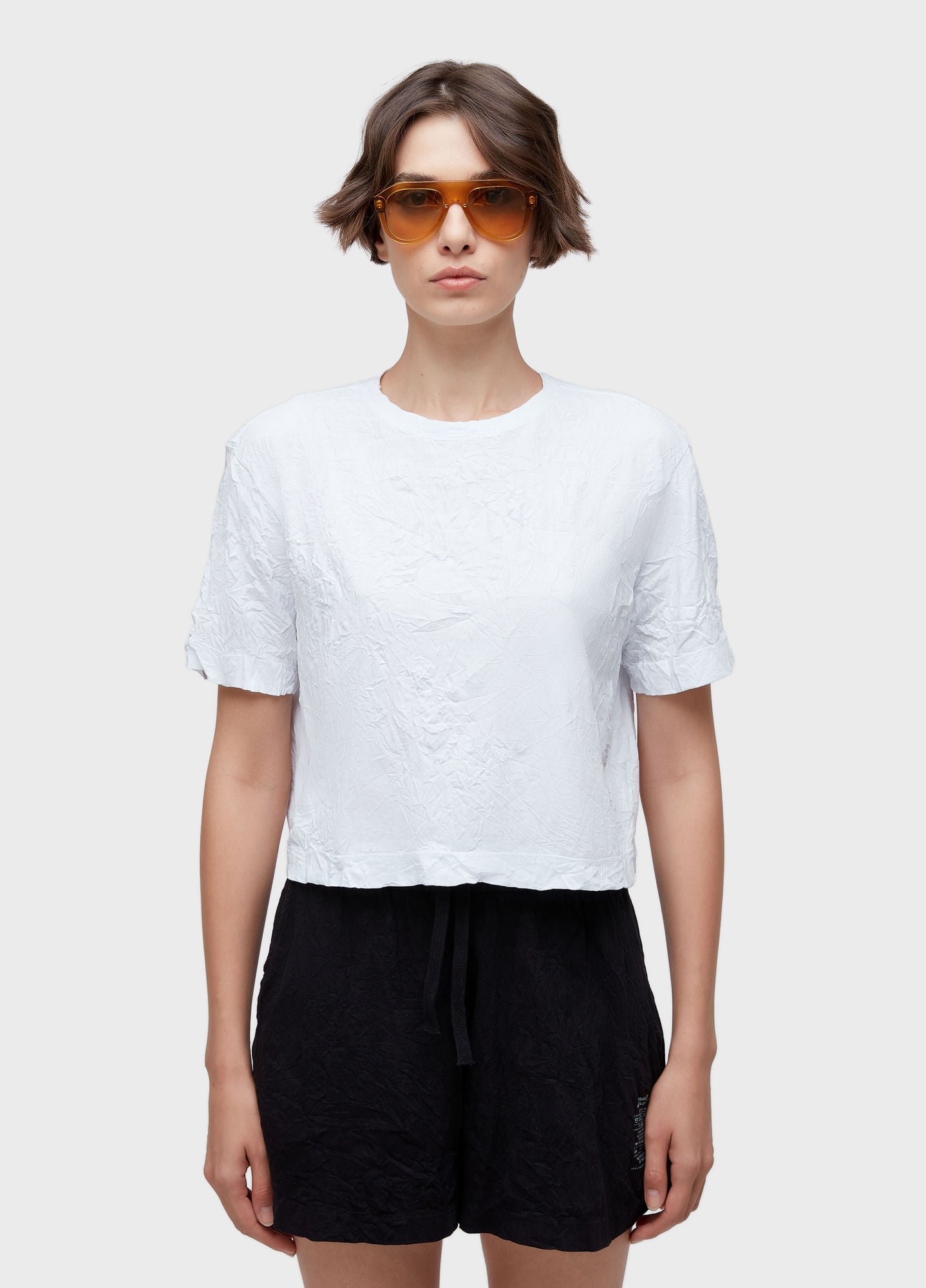 T-SHIRT CROPPED WRINKLE