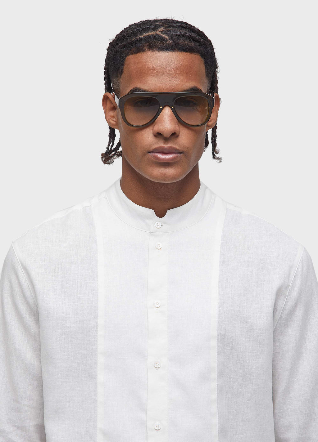CAMISA SMOKING COTTON ML OFF-WHITE