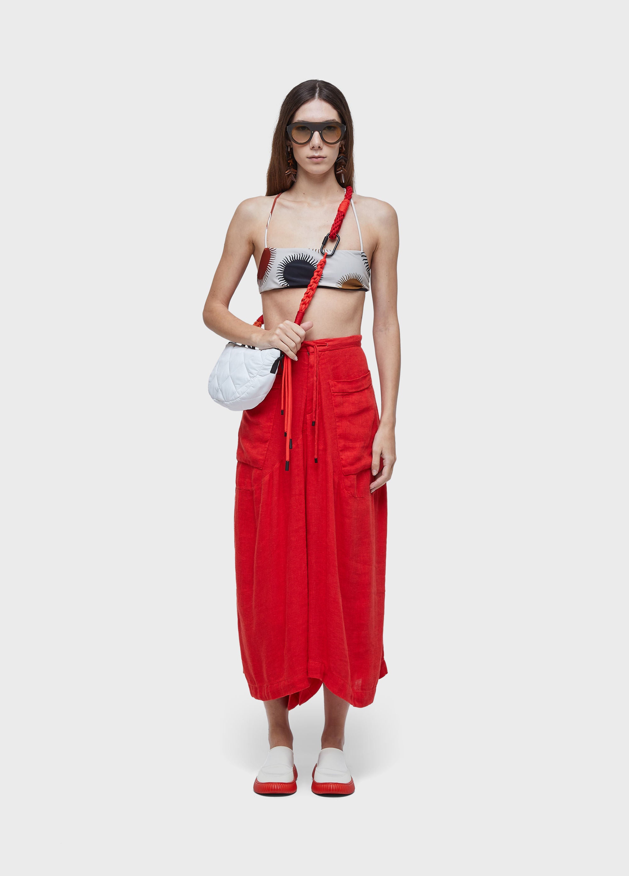 BIQUINI DOUBLE FACE SOL CLARO OFF-WHITE/LARANJA