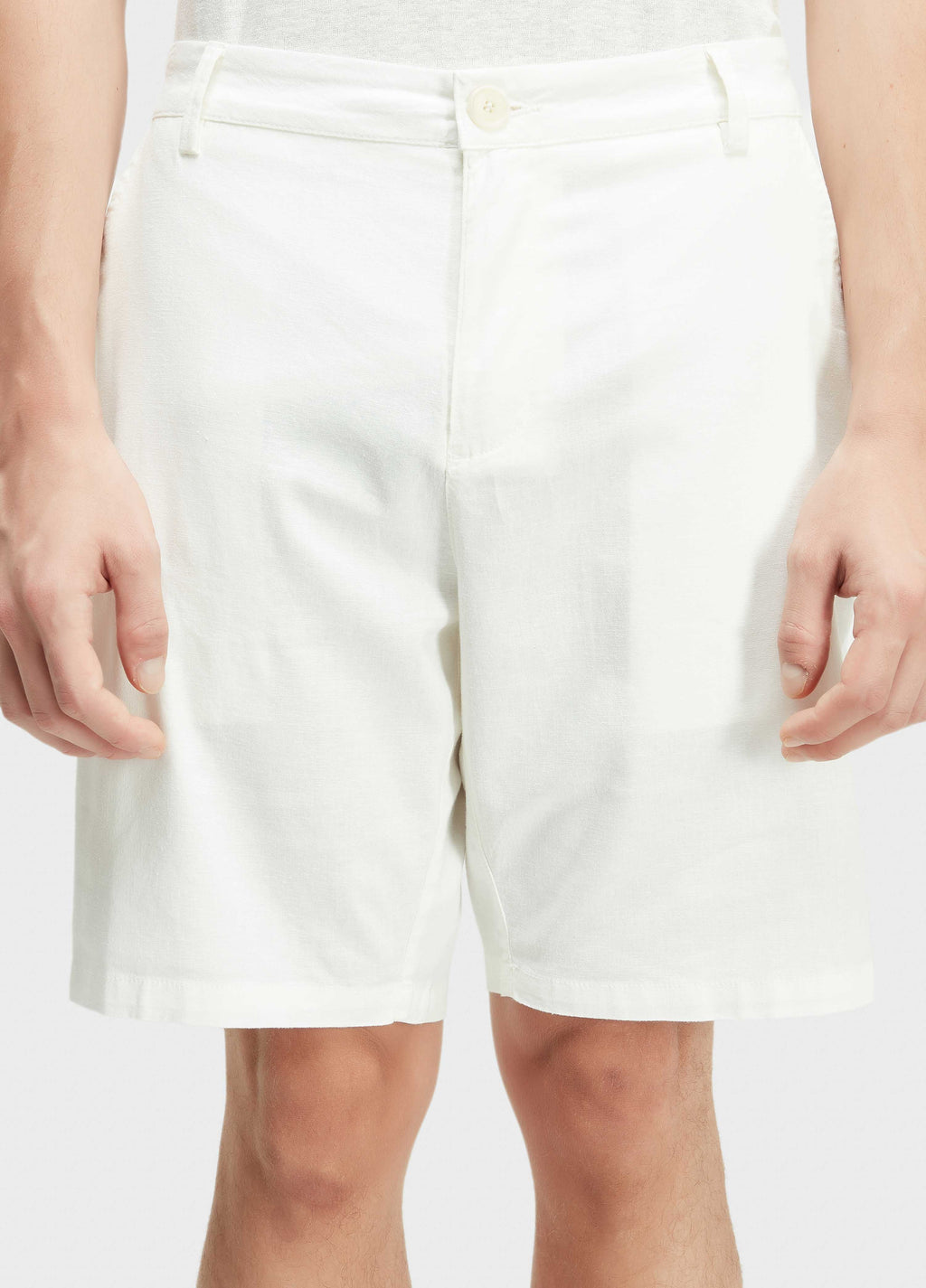 BERMUDA ALFAIATARIA BASIC LINEN OFF-WHITE
