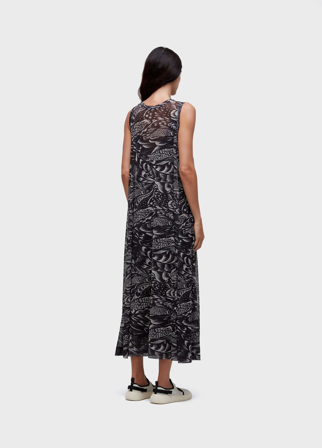 VESTIDO TULE PIRARUCU TRACE PRETO/OFF-WHITE