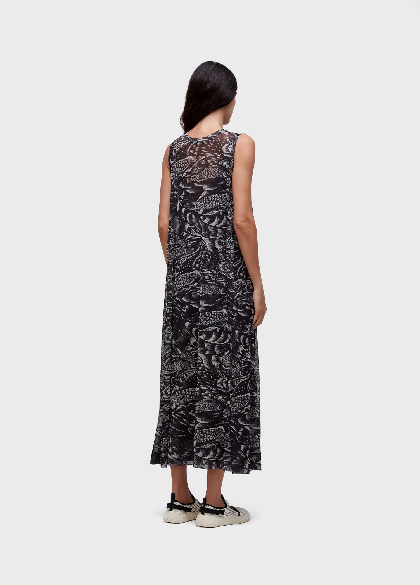 VESTIDO TULE PIRARUCU TRACE PRETO/OFF-WHITE
