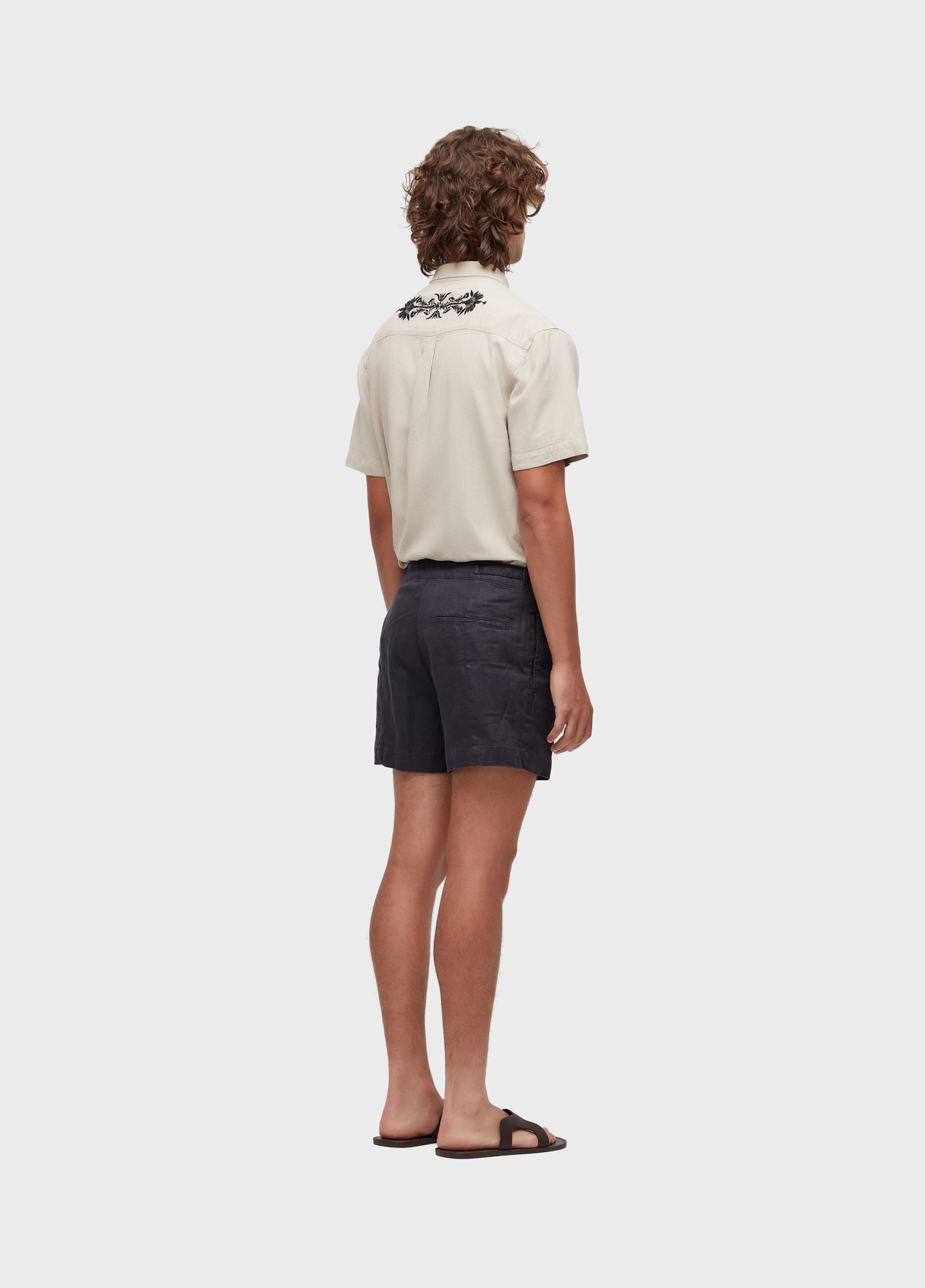 SHORT LINEN BRITT PRETO