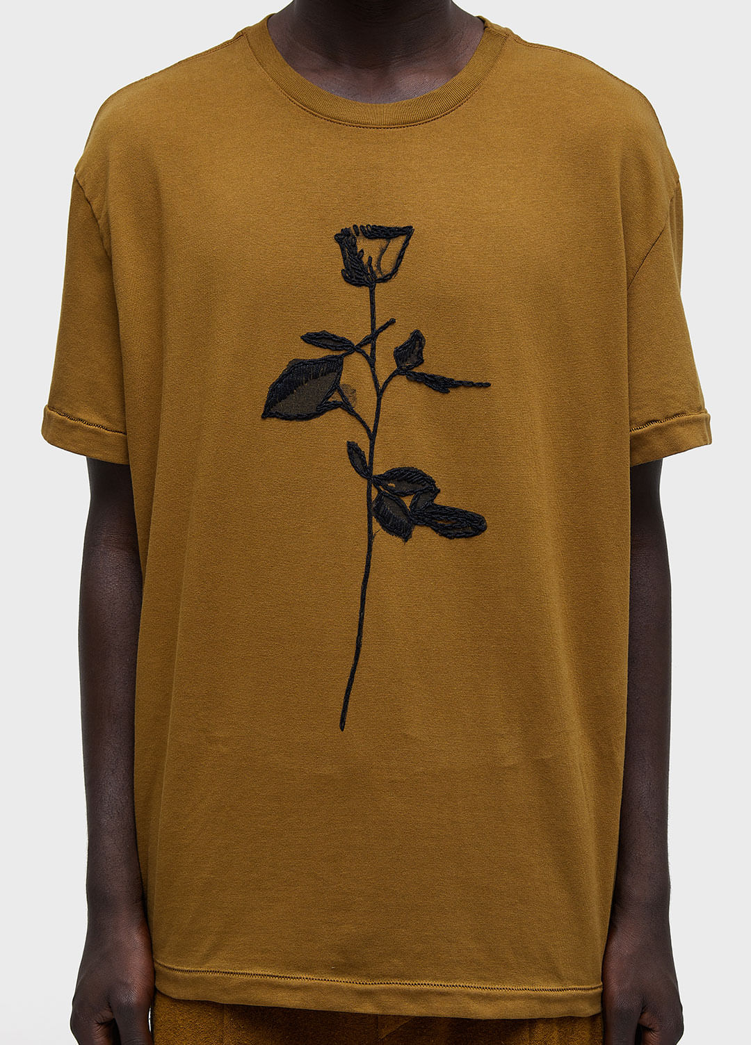 T-SHIRT ROSA BORDADO MC