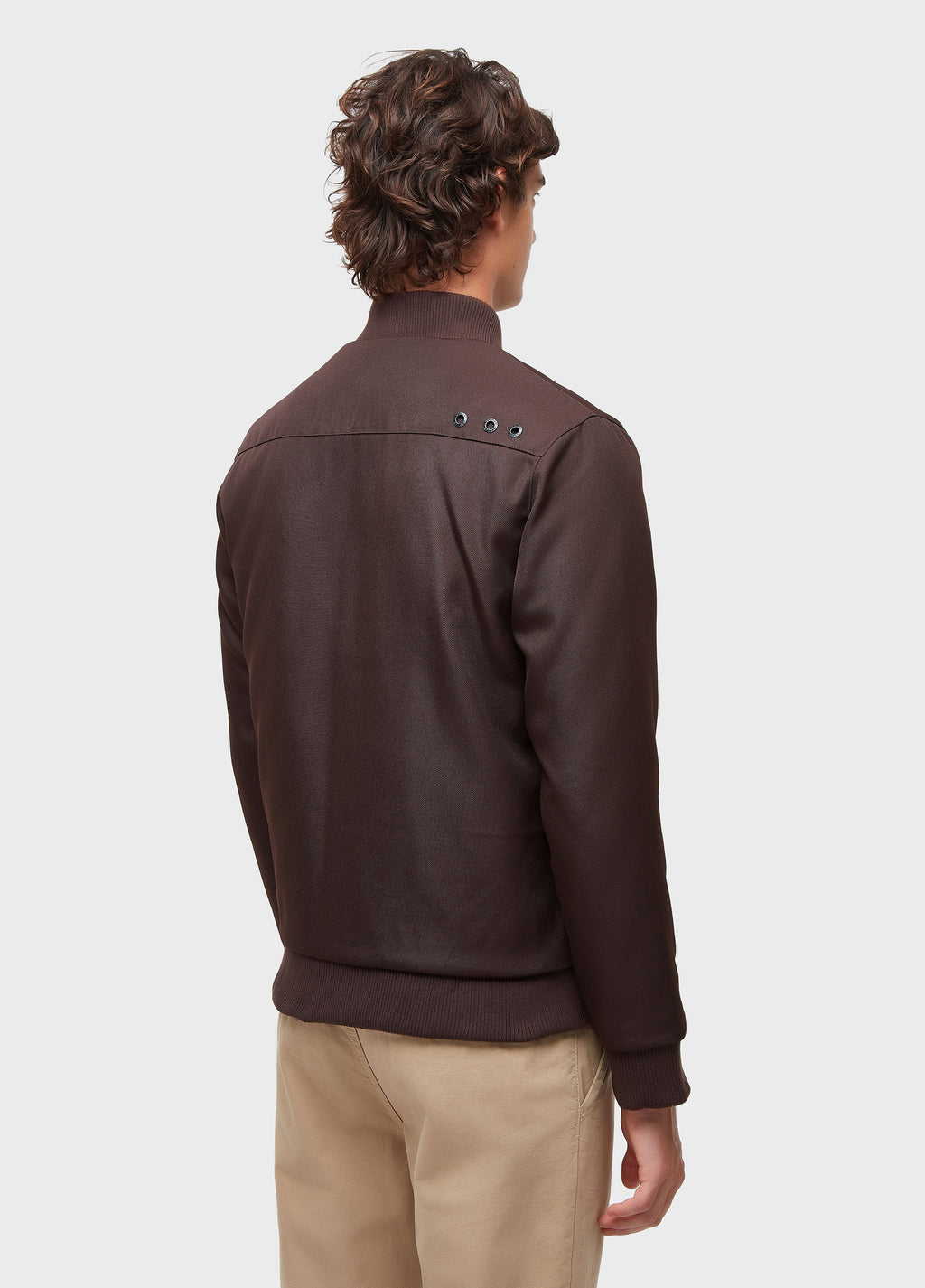 JAQUETA BOMBER DOUBLE PLAIN CASTANHO/CAQUI