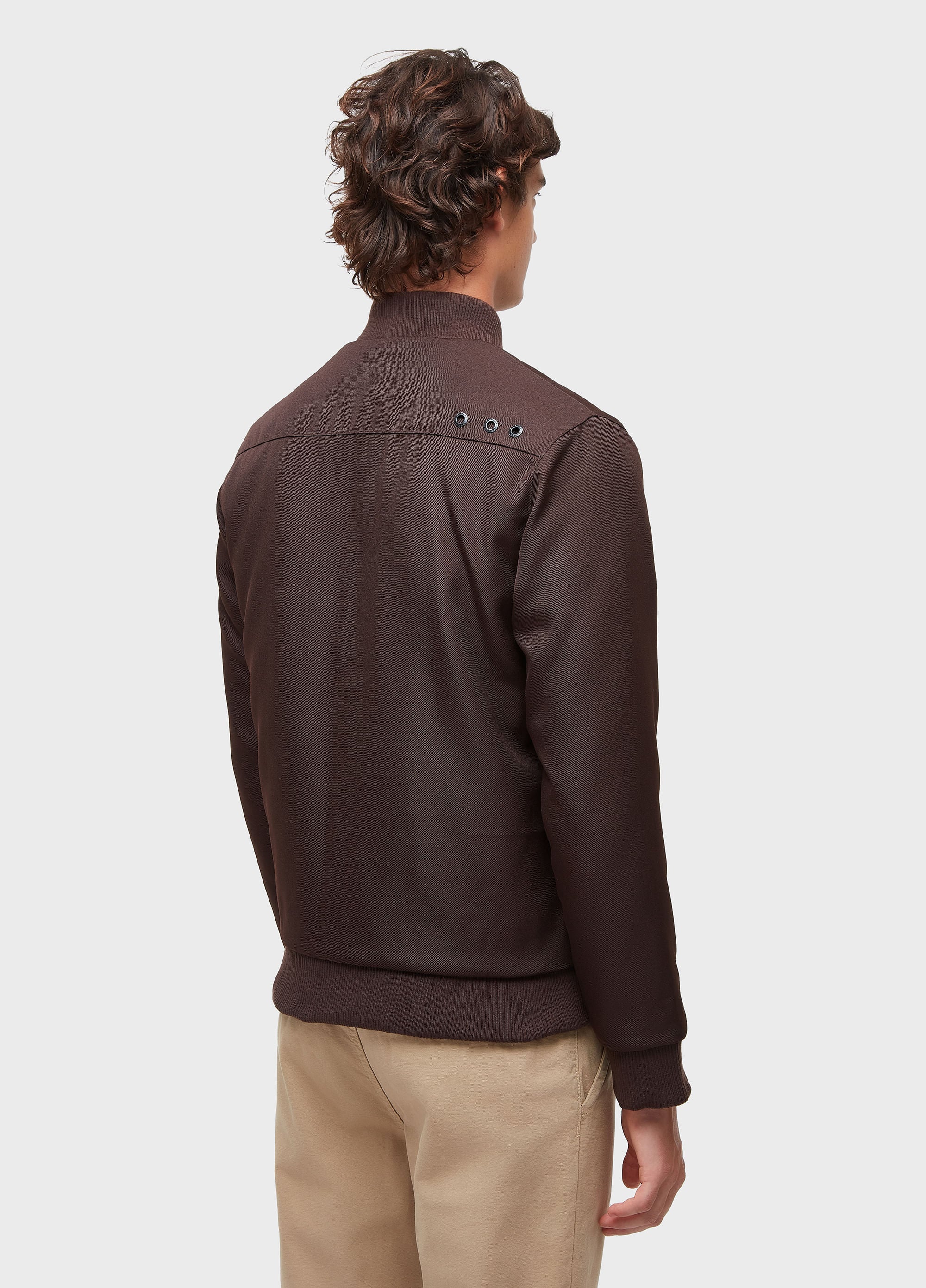 JAQUETA BOMBER DOUBLE PLAIN CASTANHO/CAQUI