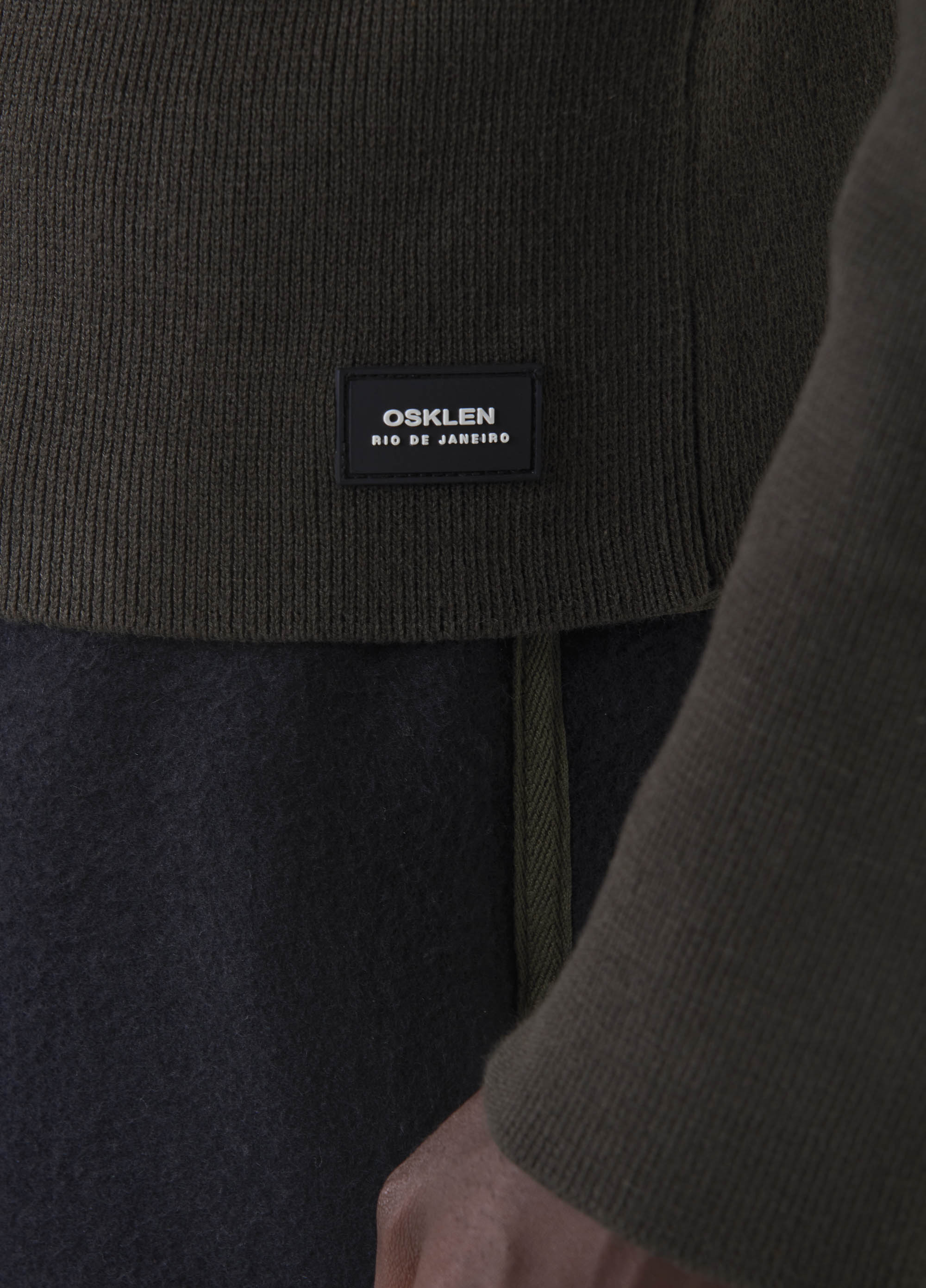 SWEATER TRICOT ZIPPED COTTON