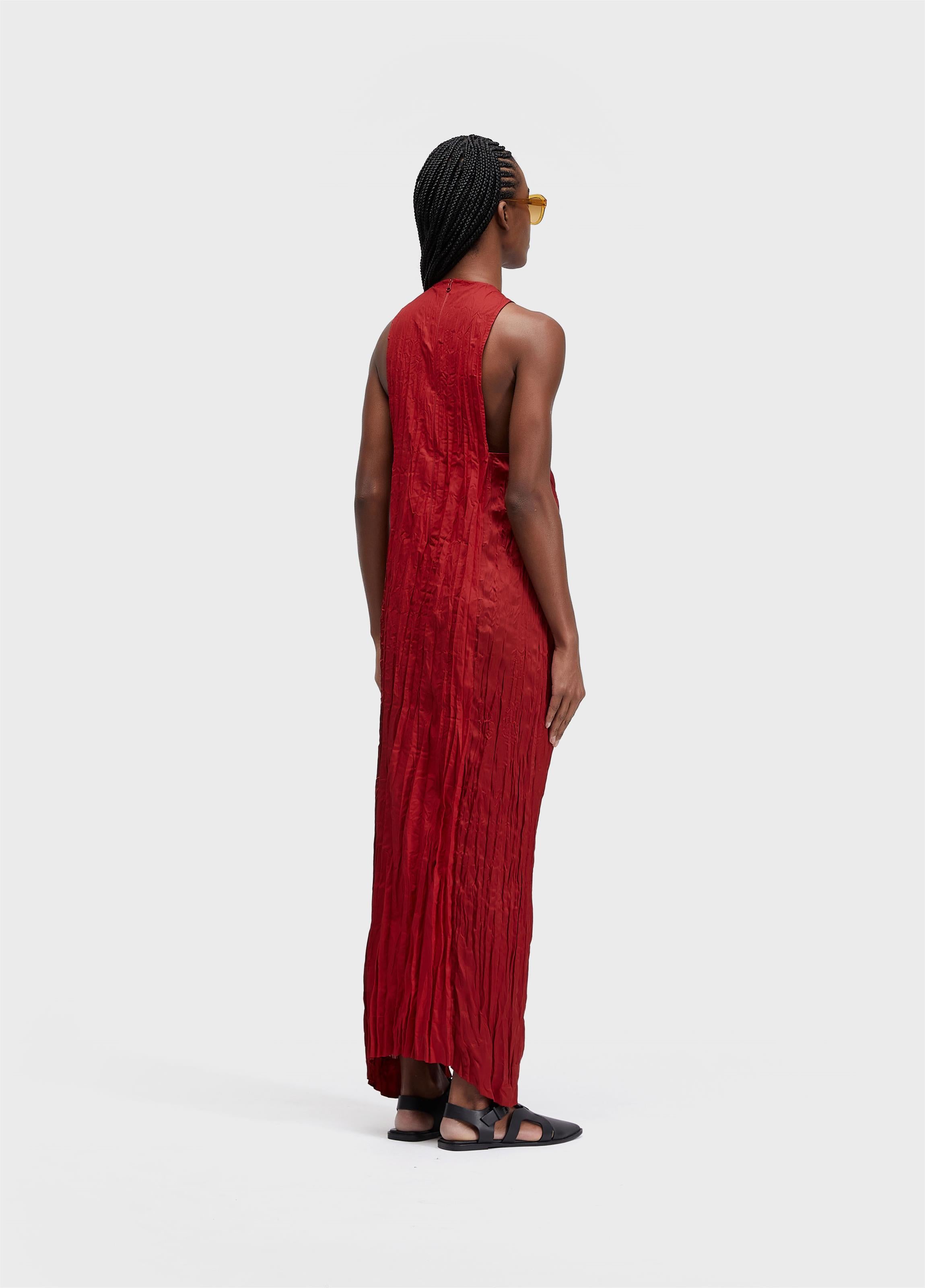 VESTIDO NADADOR WRINKLE TRICOLINE