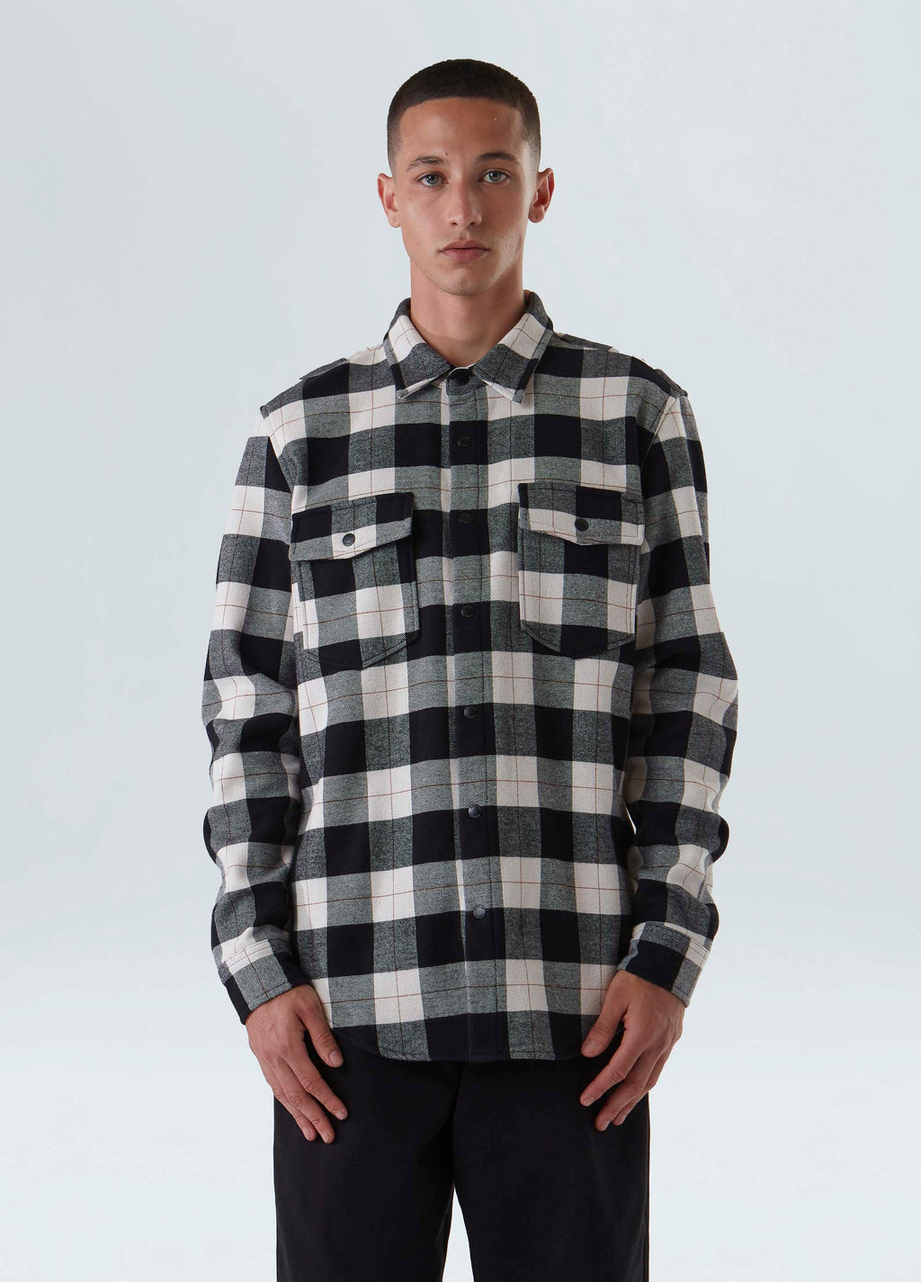 OVERSHIRT MASCULINA XADREZ AREIA/PRETO/VINHO