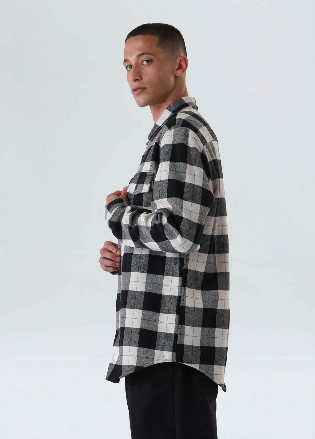 OVERSHIRT MASCULINA XADREZ AREIA/PRETO/VINHO