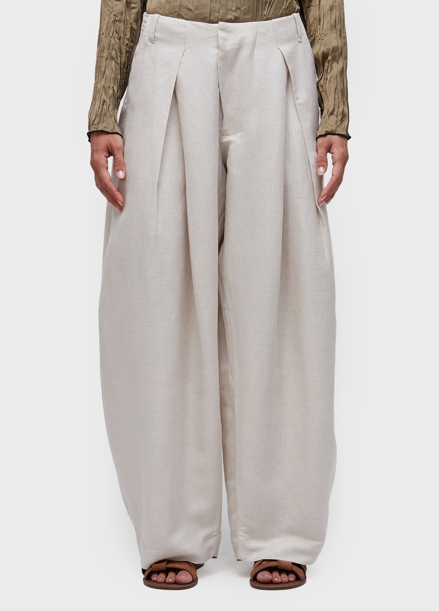 CALÇA LINEN PREGAS