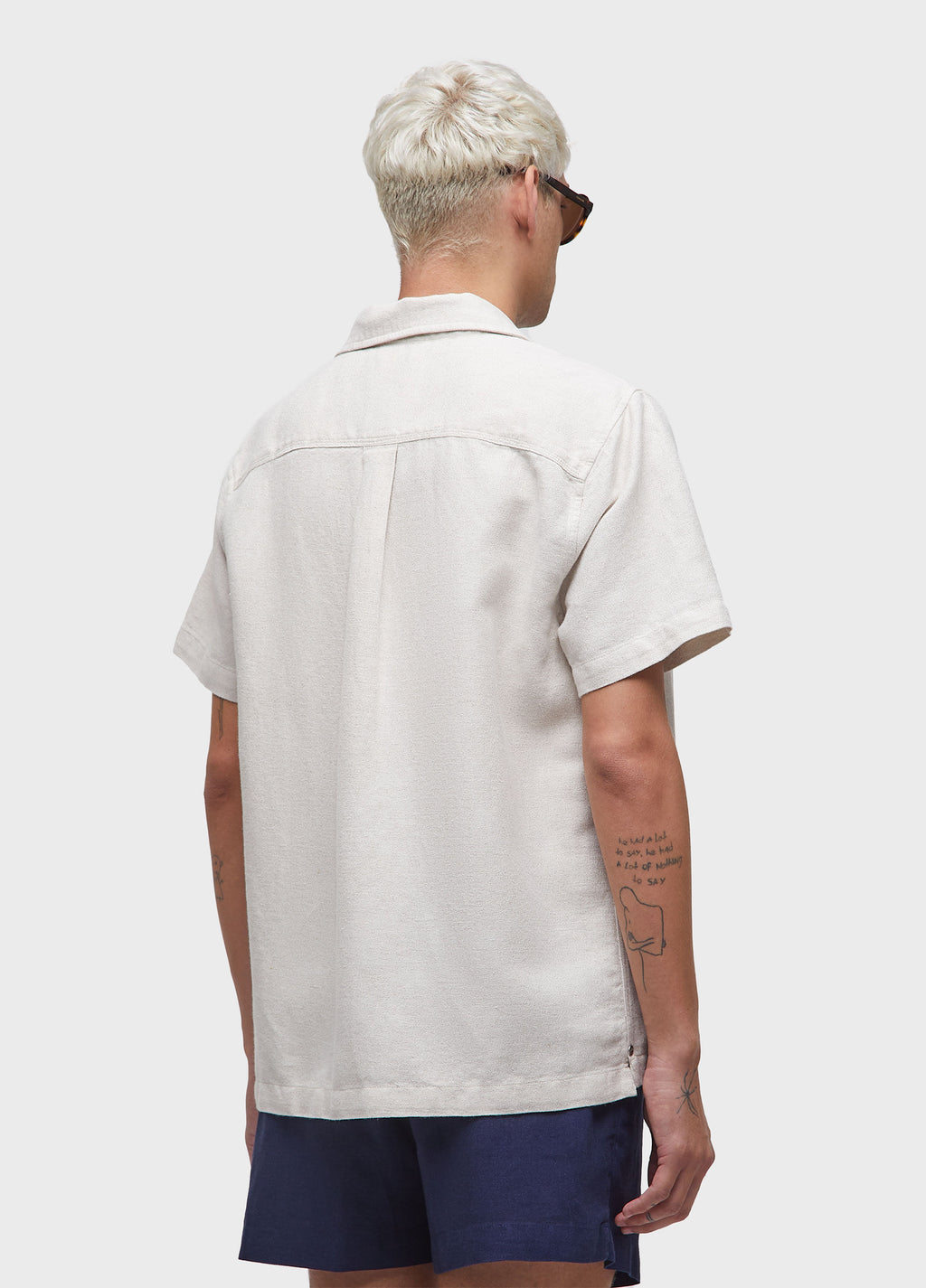 CAMISA LINEN TEXTURE MC NATURAL