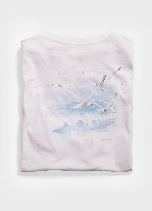 T-SHIRT AQUARELA GAIVOTAS