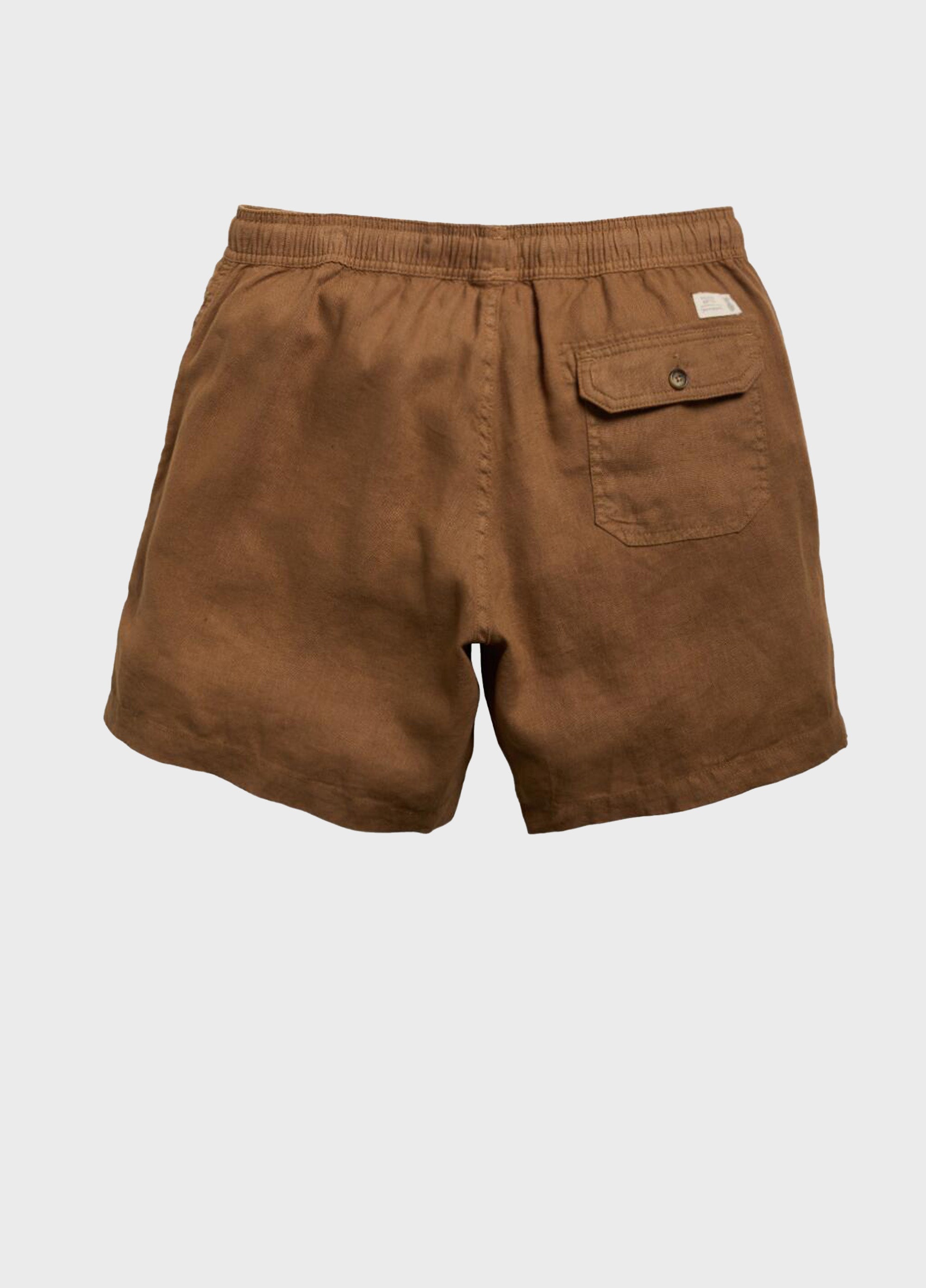 SHORT 100% LINHO CARAMELO