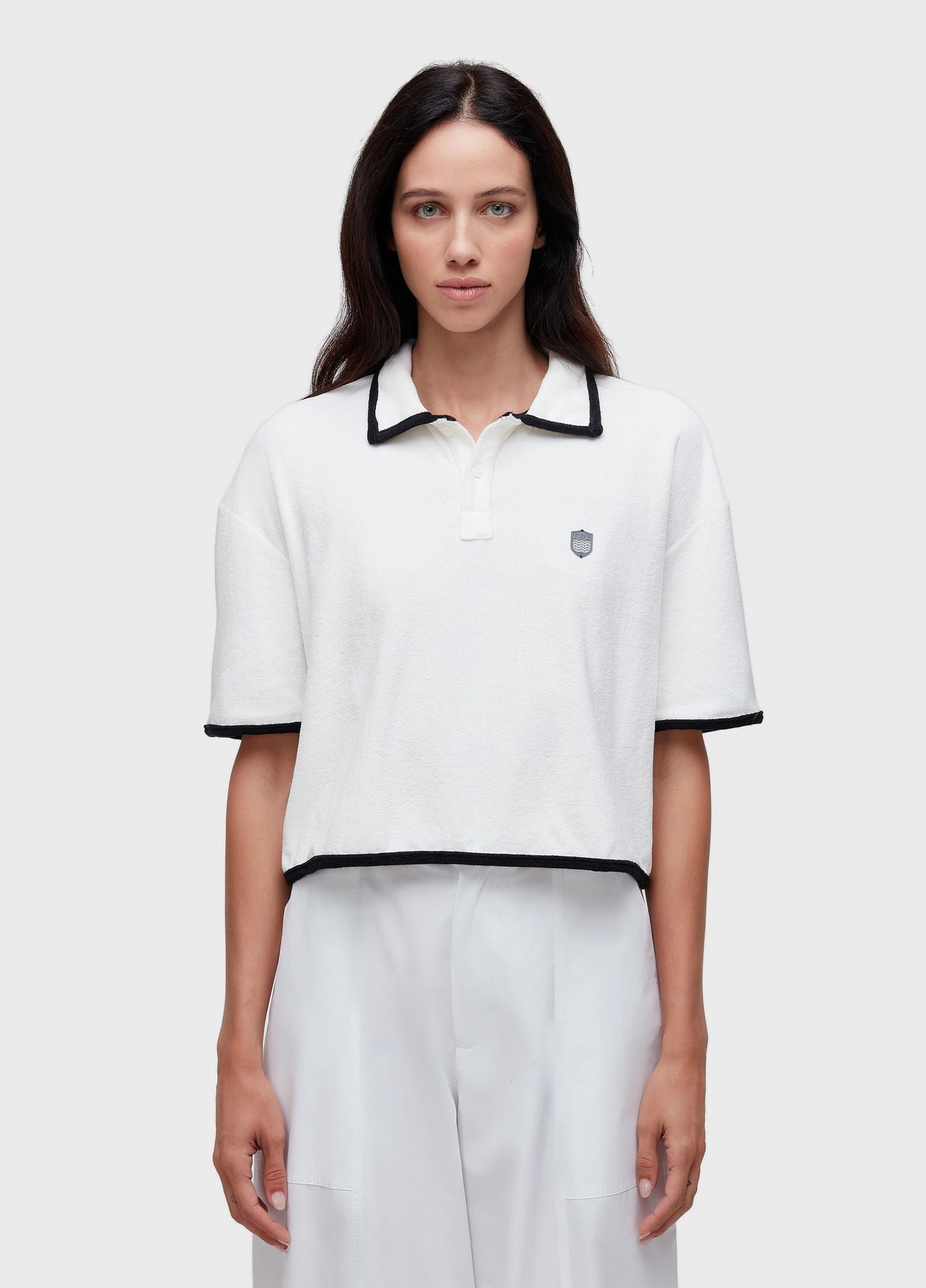 BLUSA POLO VIÉS ATOALHADA