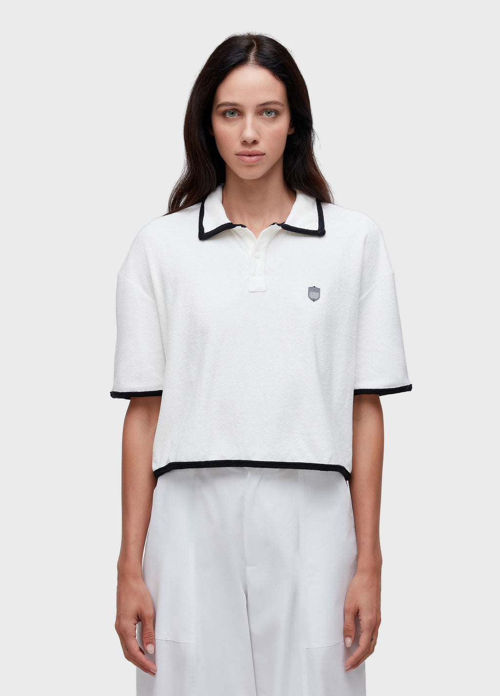 BLUSA POLO VIÉS ATOALHADA