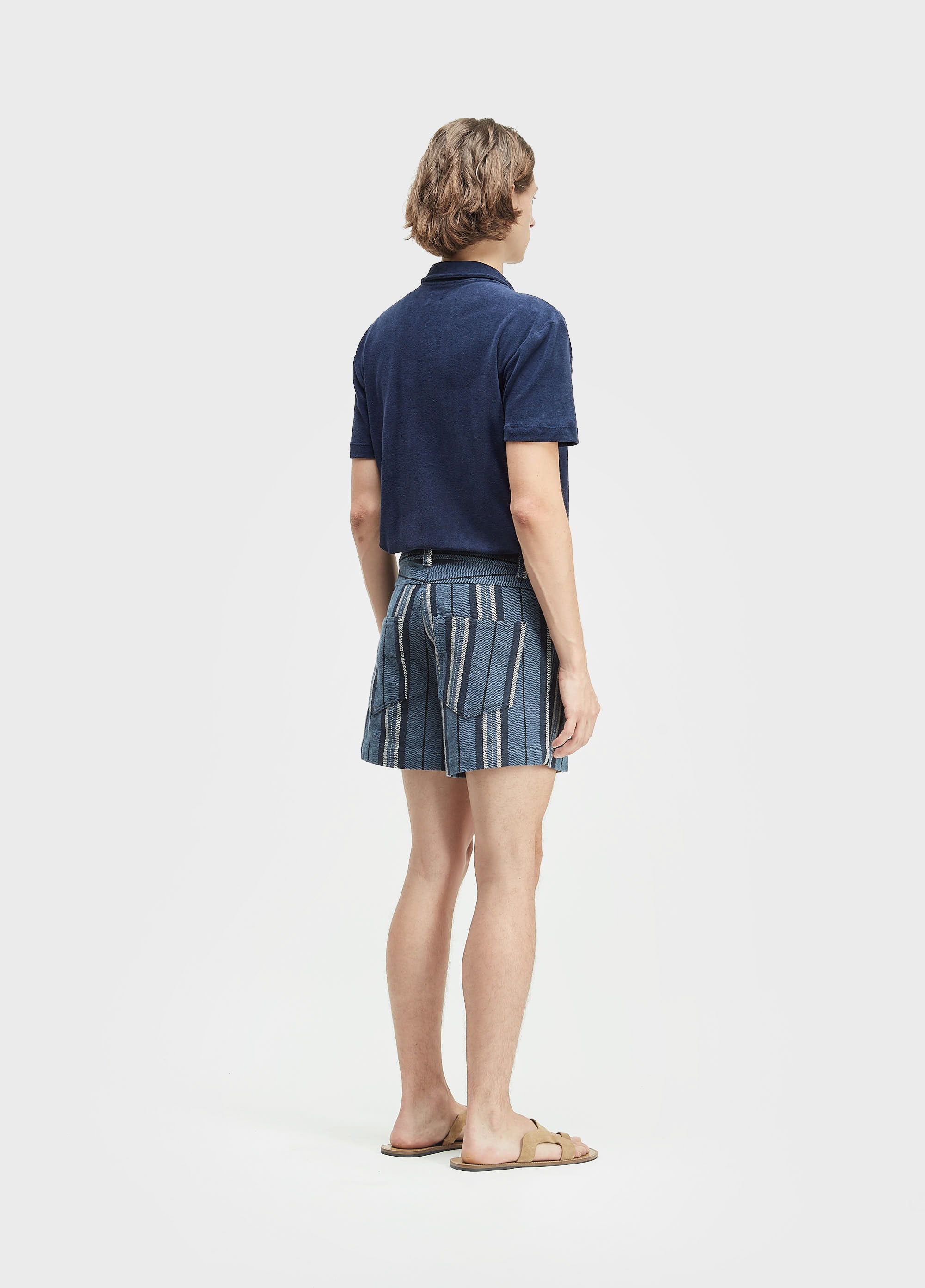 BERMUDA STRIPES PRANCHÃO DENIM