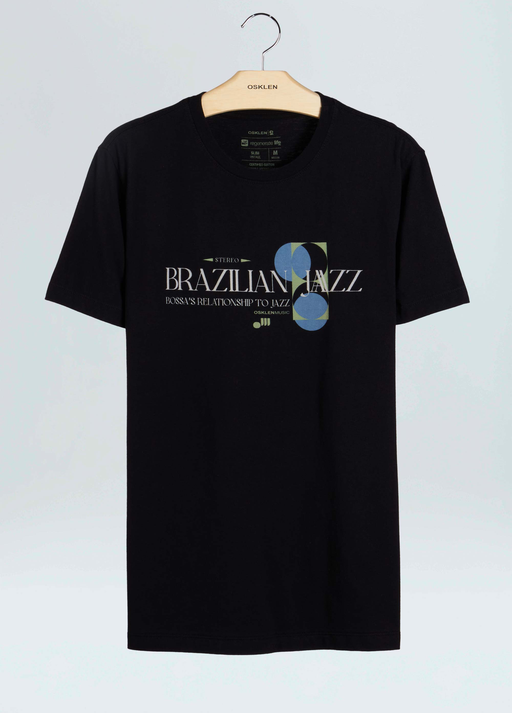 T-SHIRT VINTAGE JAZZ PRETO