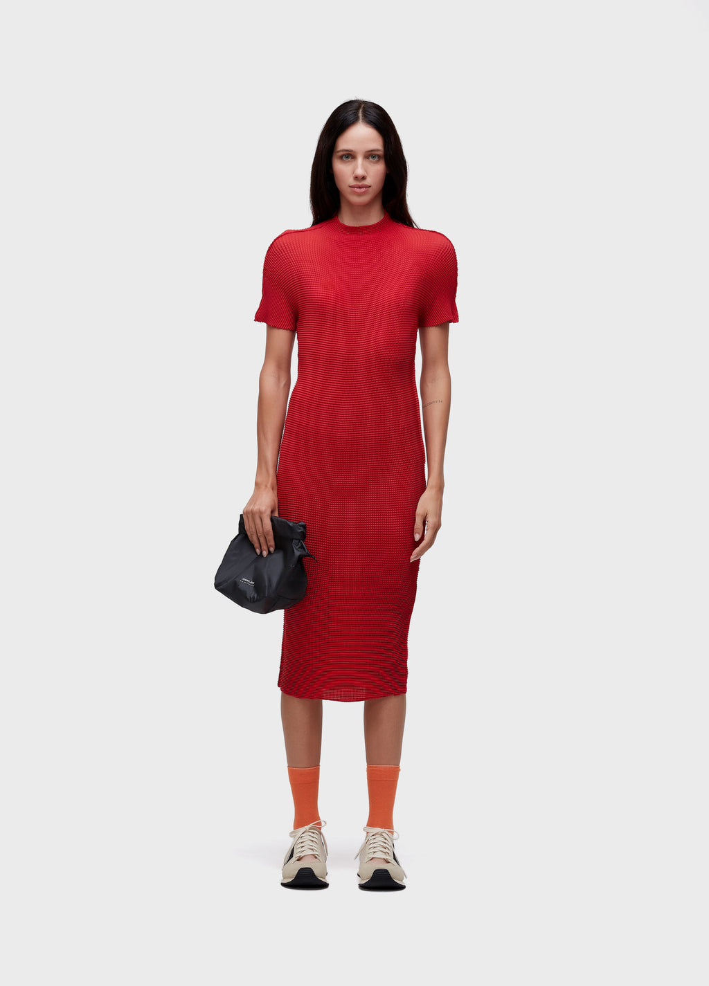 VESTIDO MC MIDI PIXEL VERMELHO ACEROLA