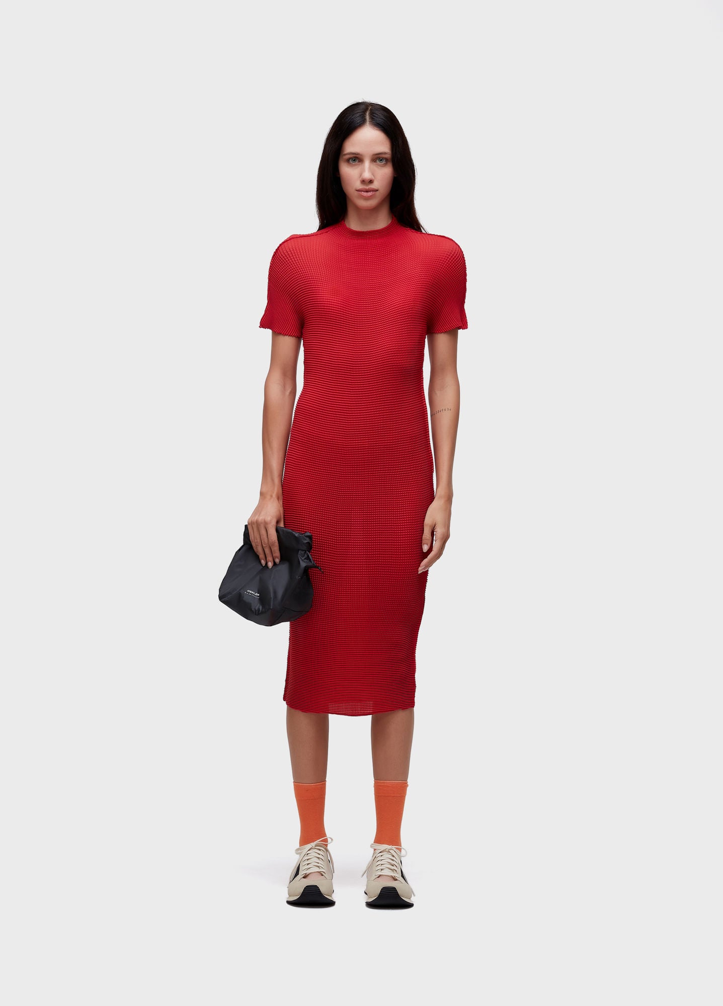 VESTIDO MC MIDI PIXEL VERMELHO ACEROLA