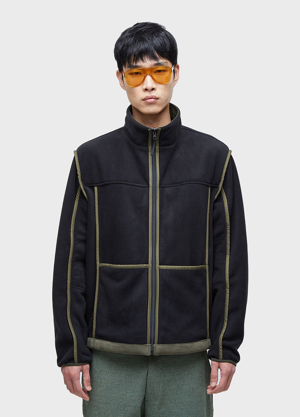 AGASALHO DOUBLE FACE FLEECE ITM FOREST/PRETO