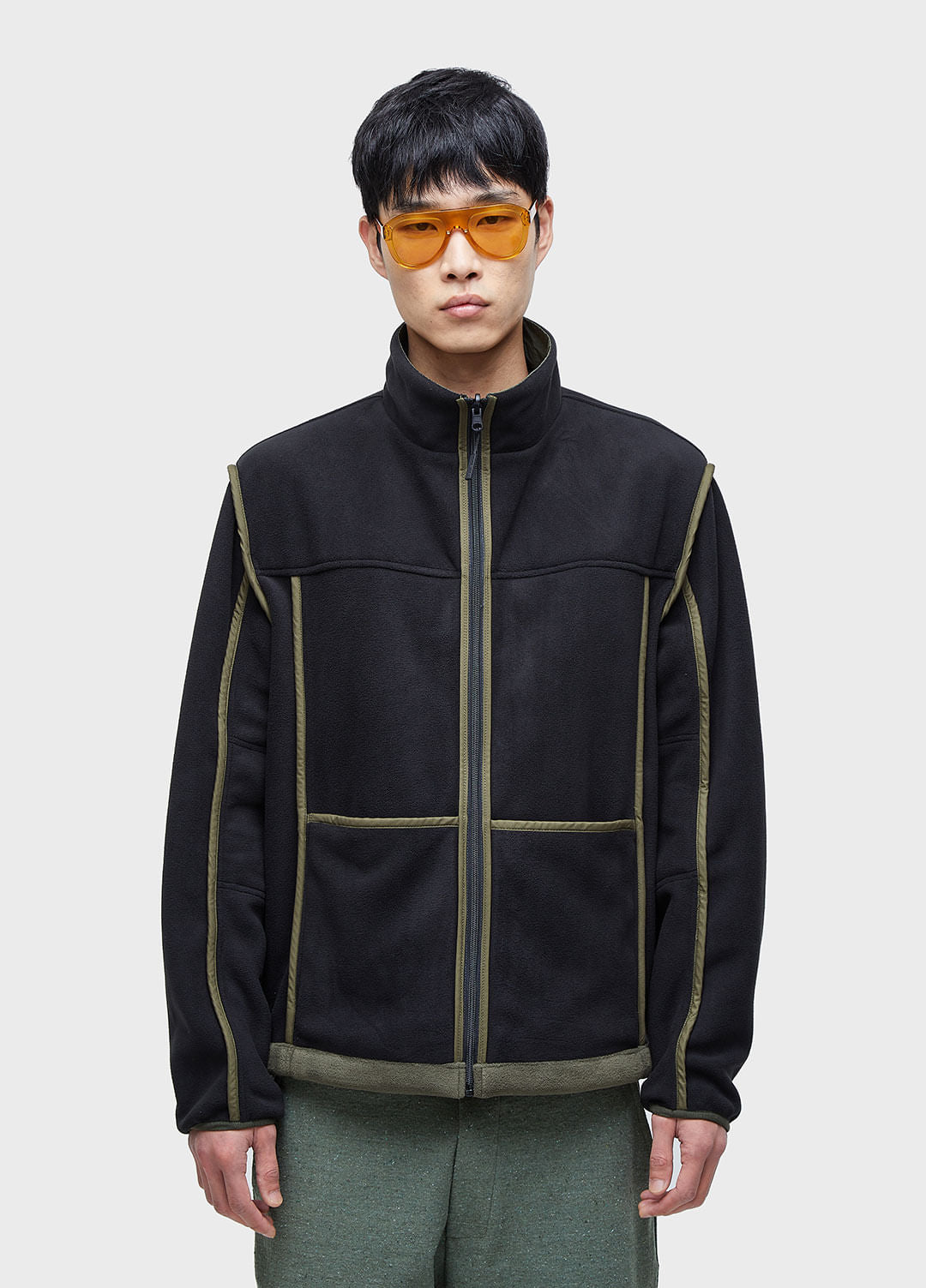 AGASALHO DOUBLE FACE FLEECE ITM FOREST/PRETO