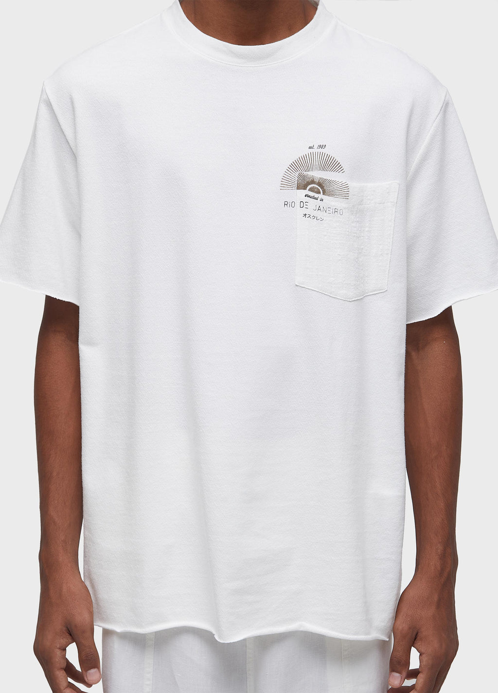 T-SHIRT POCKET TRACE WOMEN MC OFF-WHITE