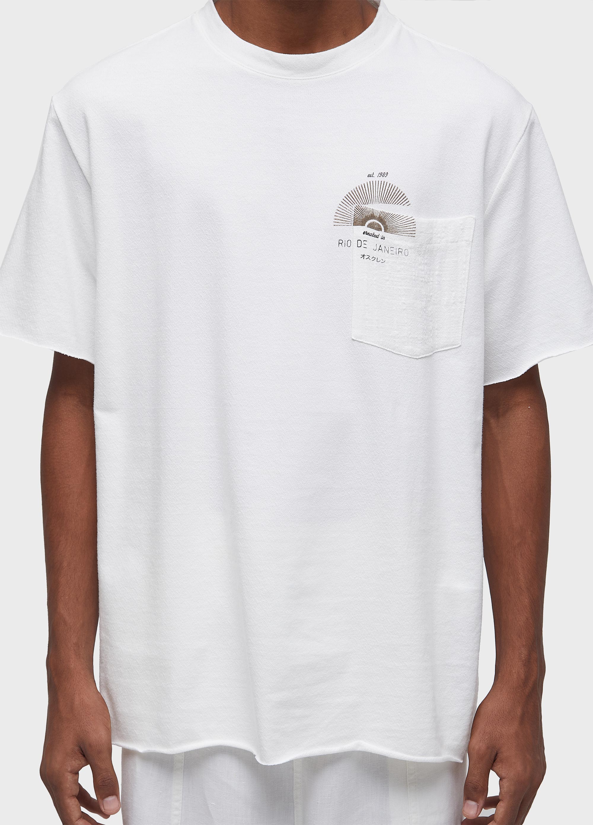 T-SHIRT POCKET TRACE WOMEN MC OFF-WHITE