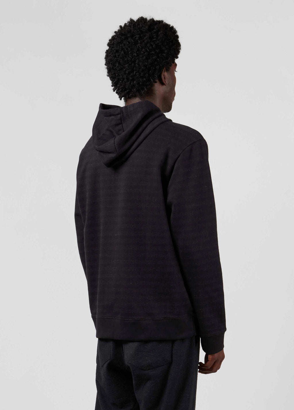CASACO DOUBLE STRIPPED HOOD ZIPPER PRETO/OCRE