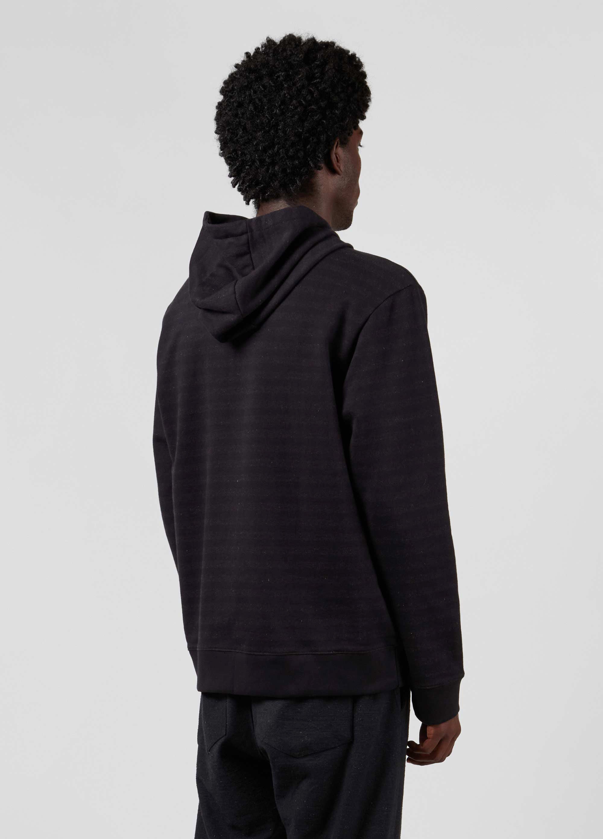 CASACO DOUBLE STRIPPED HOOD ZIPPER PRETO/OCRE