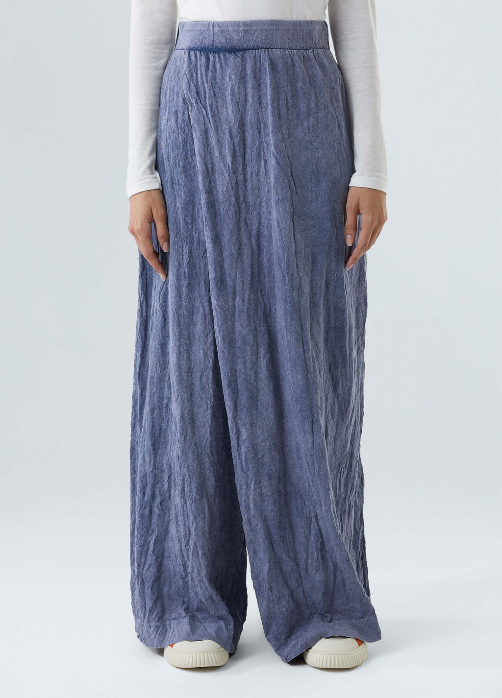 CALCA TRANSPASSADA WRINKLE MARMORIZADA MARINHO