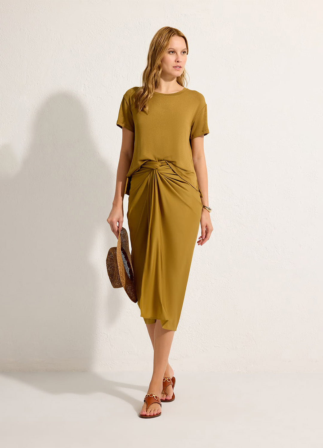 BLUSA QUADRI TRICOT BEGE SEMENTE