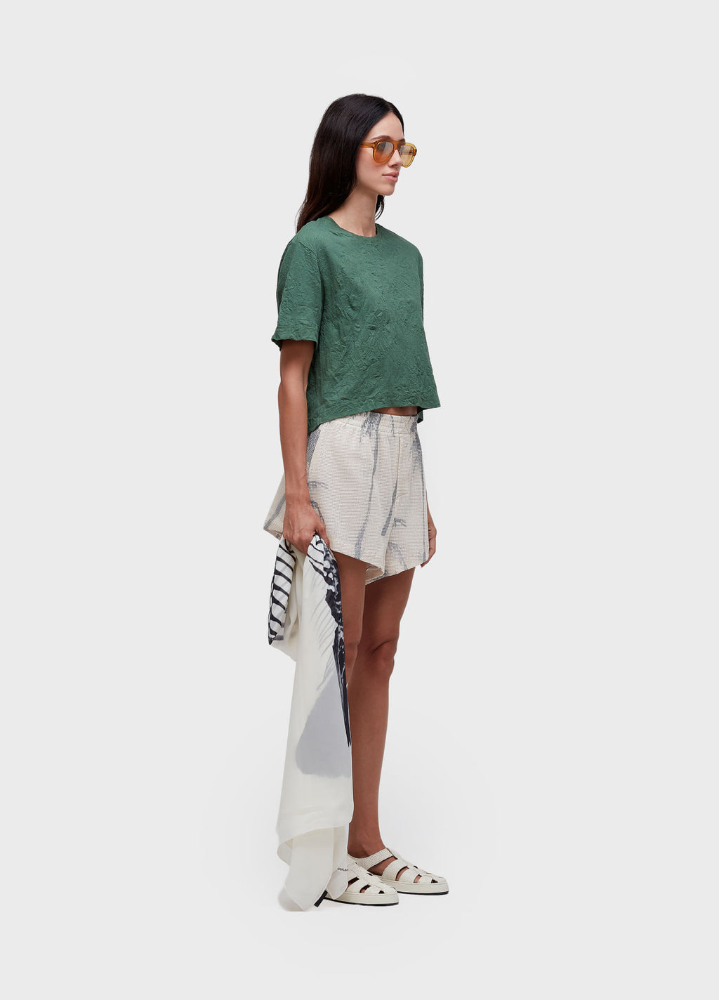T-SHIRT CROPPED WRINKLE