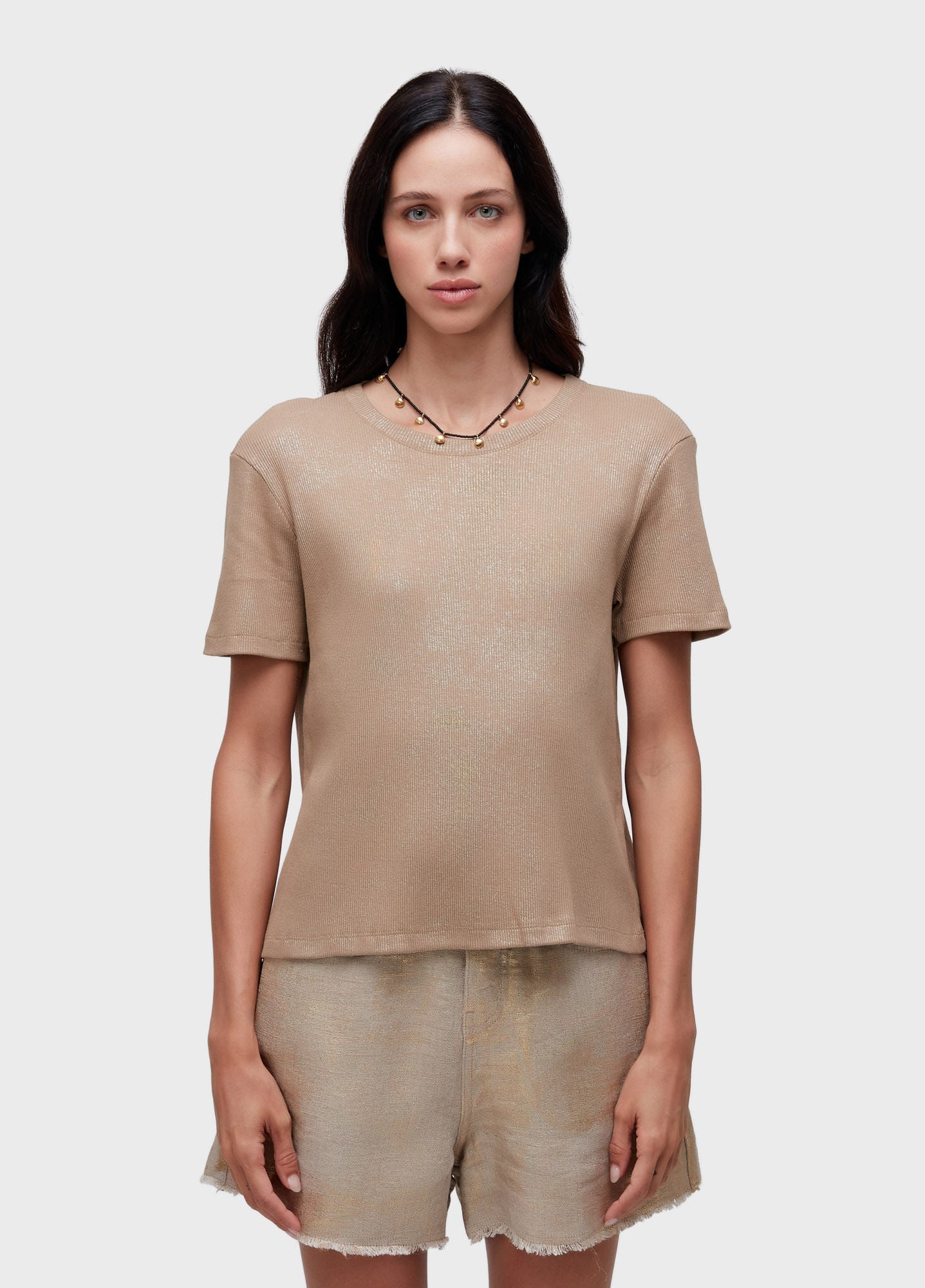 T-SHIRT FEM GOLD DOURADO