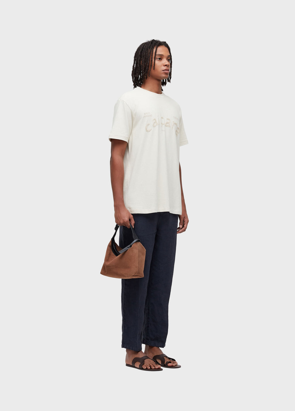 CALÇA AFAIATARIA NEW LINEN CLASSIC MARINHO