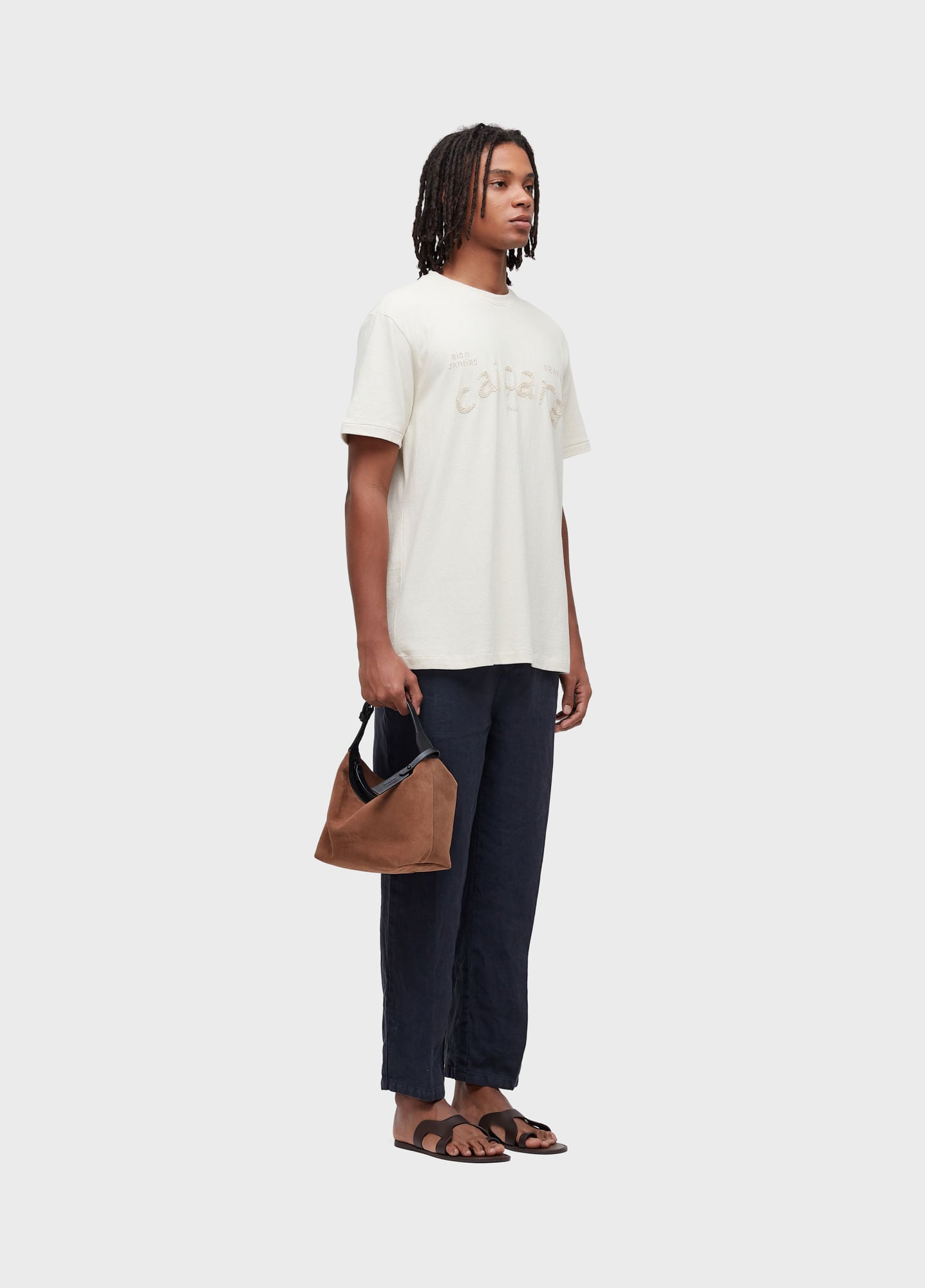 CALÇA AFAIATARIA NEW LINEN CLASSIC MARINHO