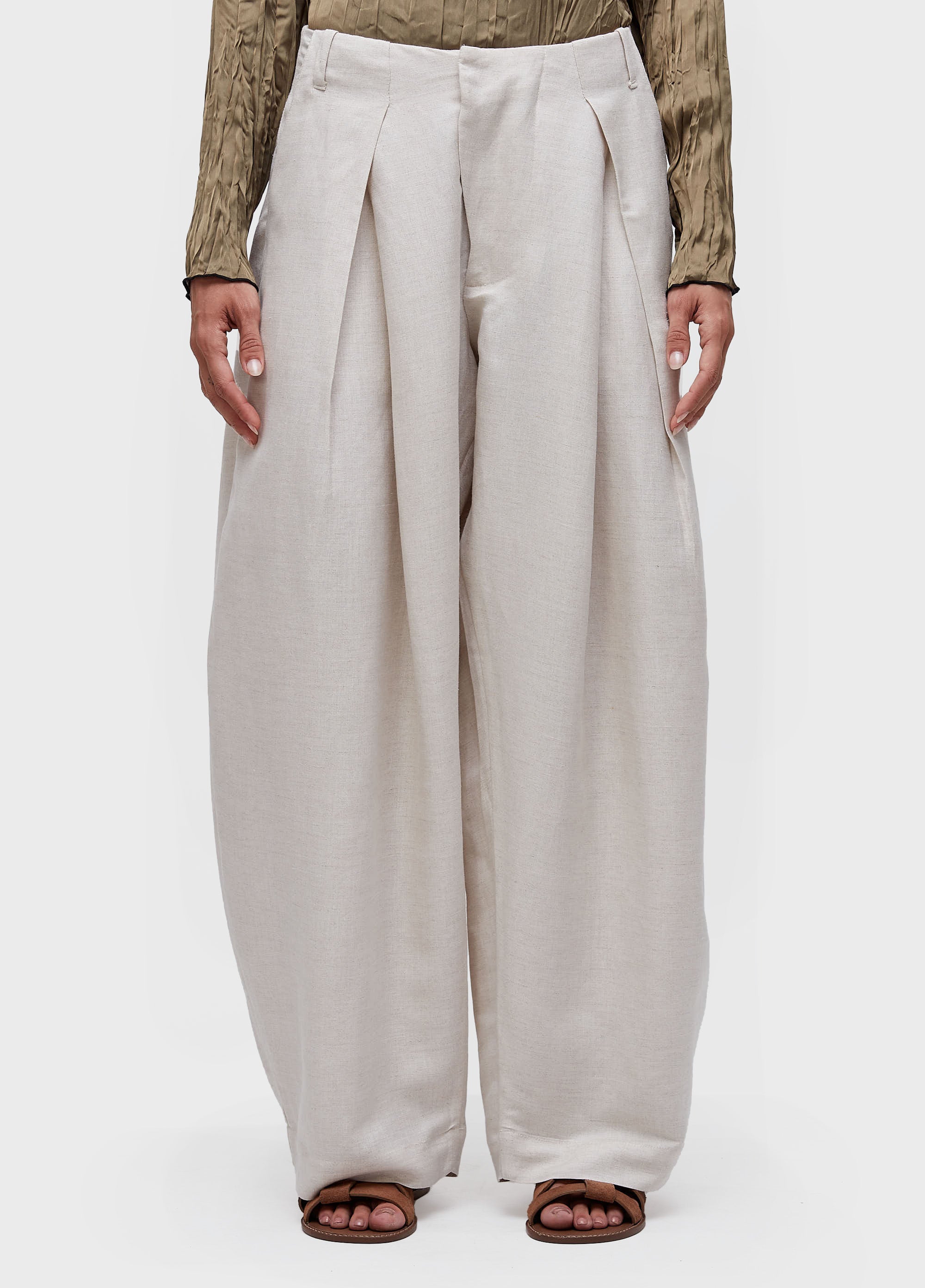 CALÇA LINEN PREGAS
