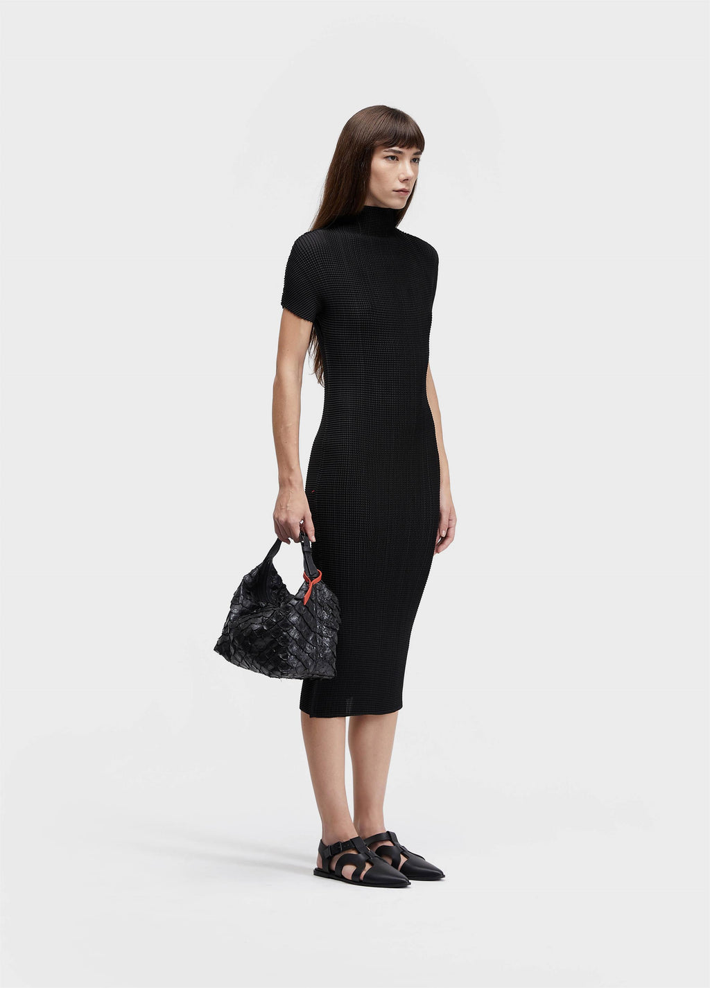 VESTIDO MC MIDI PIXEL PRETO