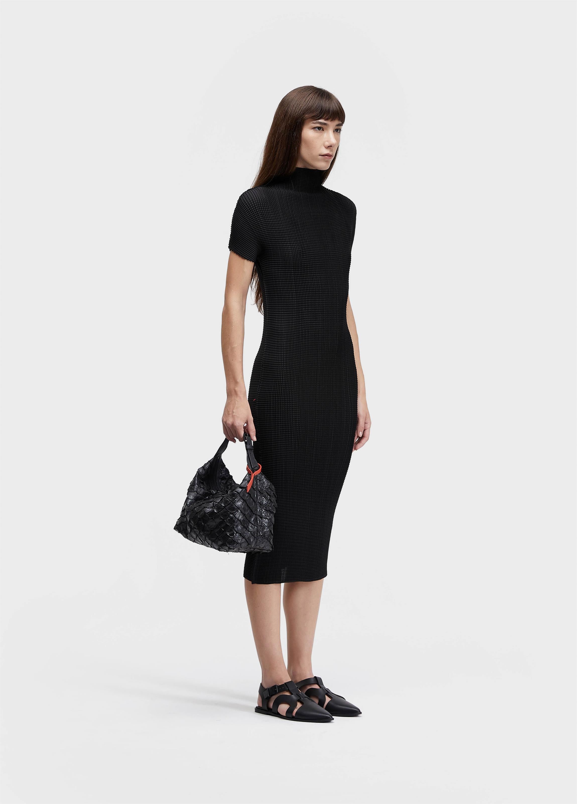 VESTIDO MC MIDI PIXEL PRETO