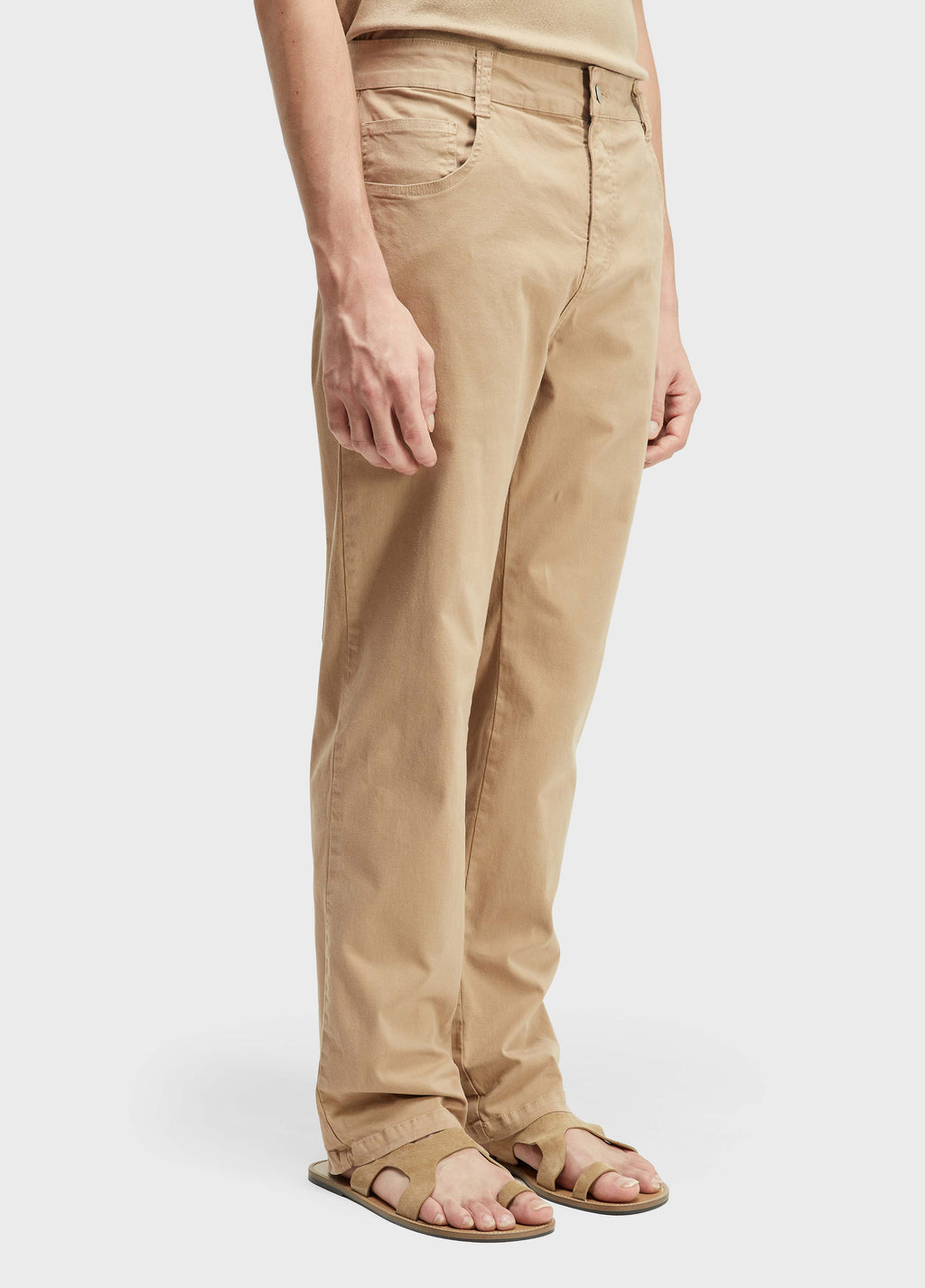 CALCA DENIM E-COLOR CAQUI