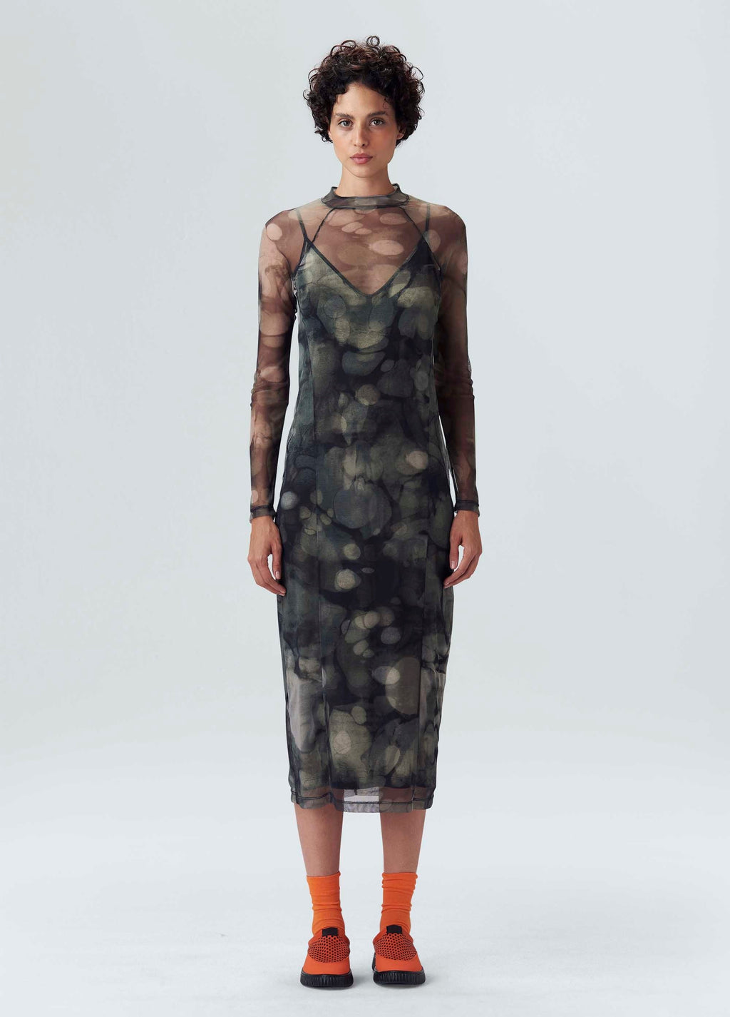 VESTIDO ML LONGO TULE FUNGUS